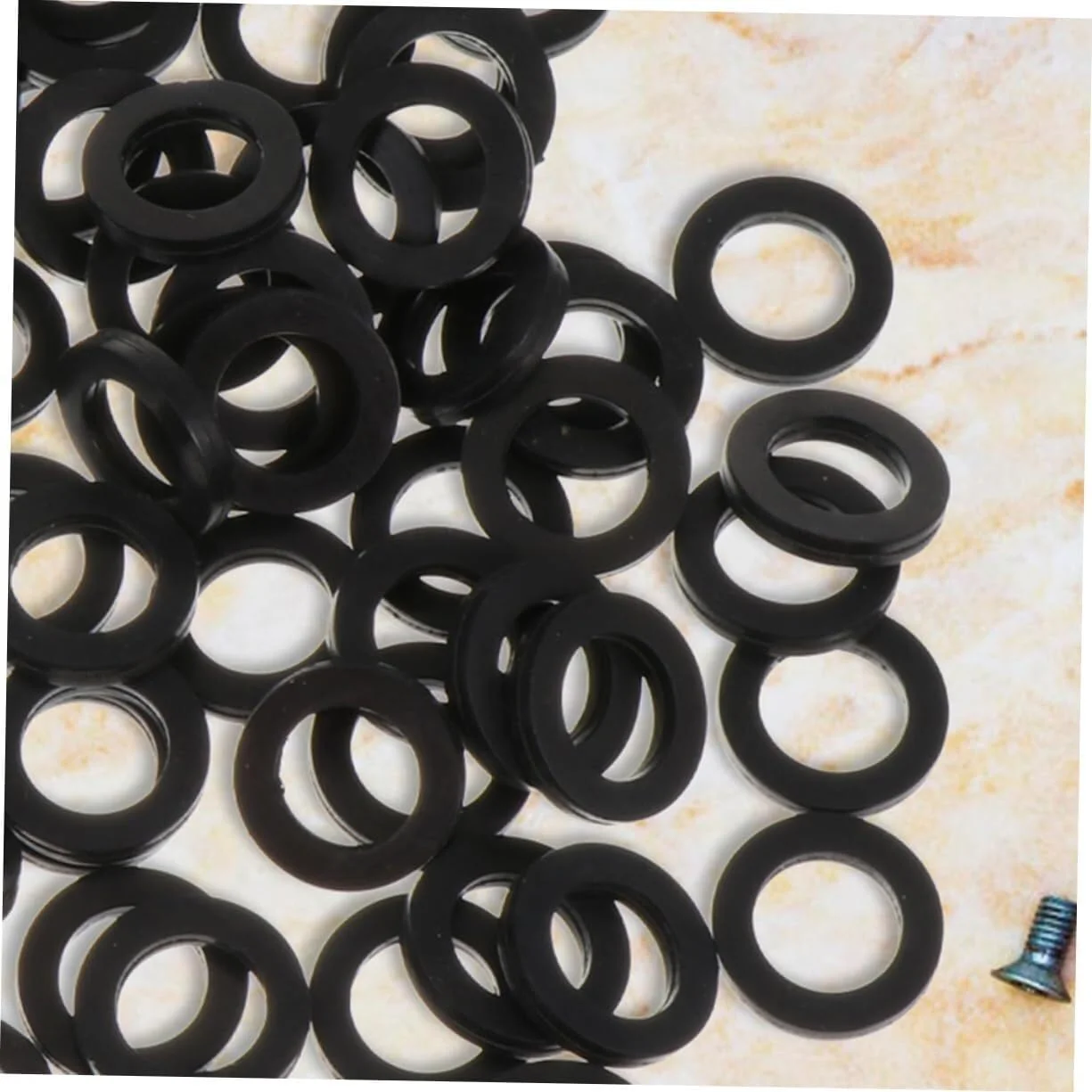 50 عدد واشر لاستیکی برای لوله گاز، واشر سینک ظرفشویی، واشر آب بندی، واشر لاستیکی برای دوش، واشر آب بندی لوله، واشر تخلیه سینک، NBR مشکی