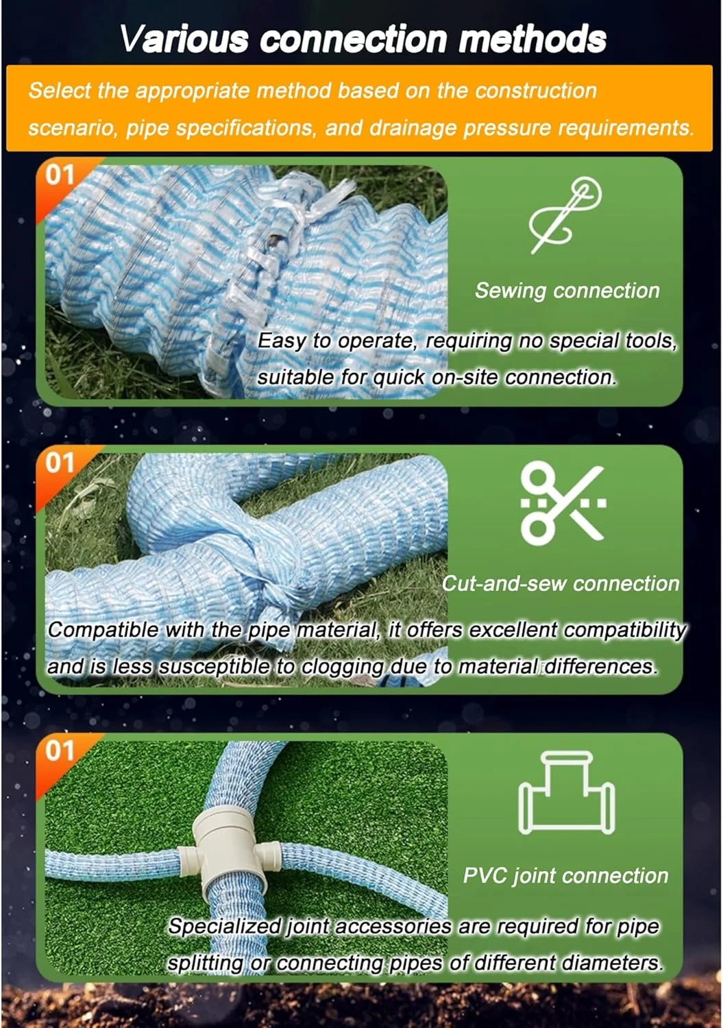 لوله زهکشی فرانسوی نفوذ نرم، لوله های زهکشی سوراخ دار، لوله های سوراخ دار محل ساخت و ساز/زمین ورزشی و لوله گریان (50 میلی متر، 19 متر) لوله زهکشی فرانسوی نفوذ نرم، لوله های زهکشی سوراخ دار، لوله های سوراخ دار محل ساخت و ساز/زمین ورزشی و لوله گریان (50 میلی متر، 19 متر)