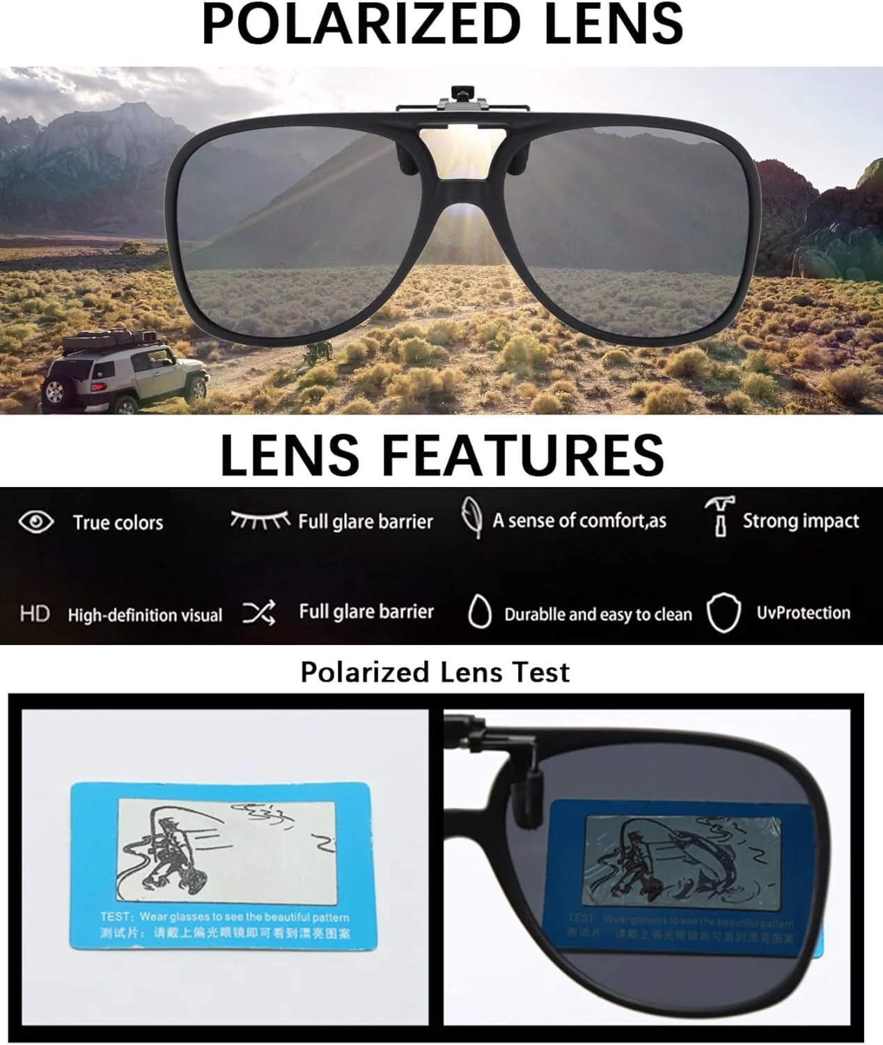 عینک آفتابی کلیپسی خلبانی پلاریزه KASTWAVE برای آقایان و بانوان - مناسب برای عینک های طبی، طراحی رترو با پل دوبل، محافظت UV400 برای رانندگی