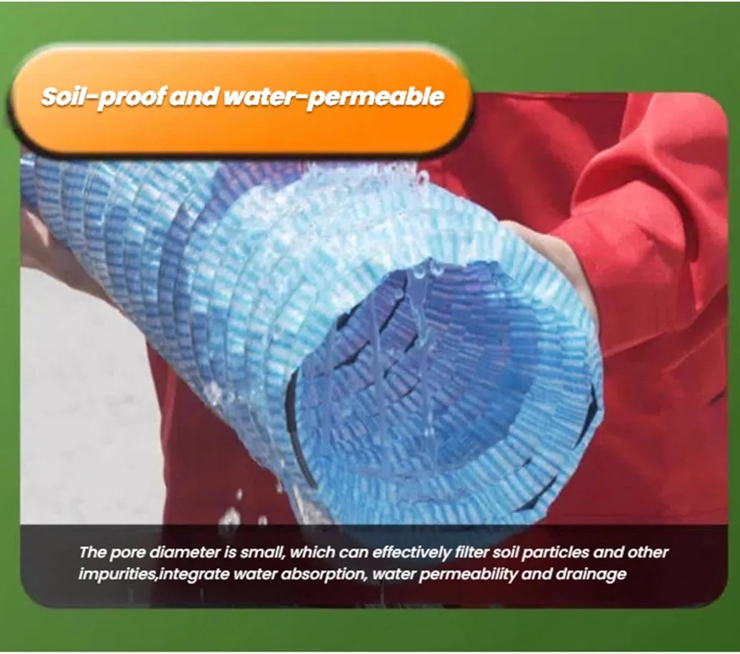 لوله زهکشی فرانسوی، لوله های زهکشی سوراخ دار، لوله زهکشی منظره برای محوطه، زیرزمین ضد آب و محلول زهکشی ناودان (2 متر)