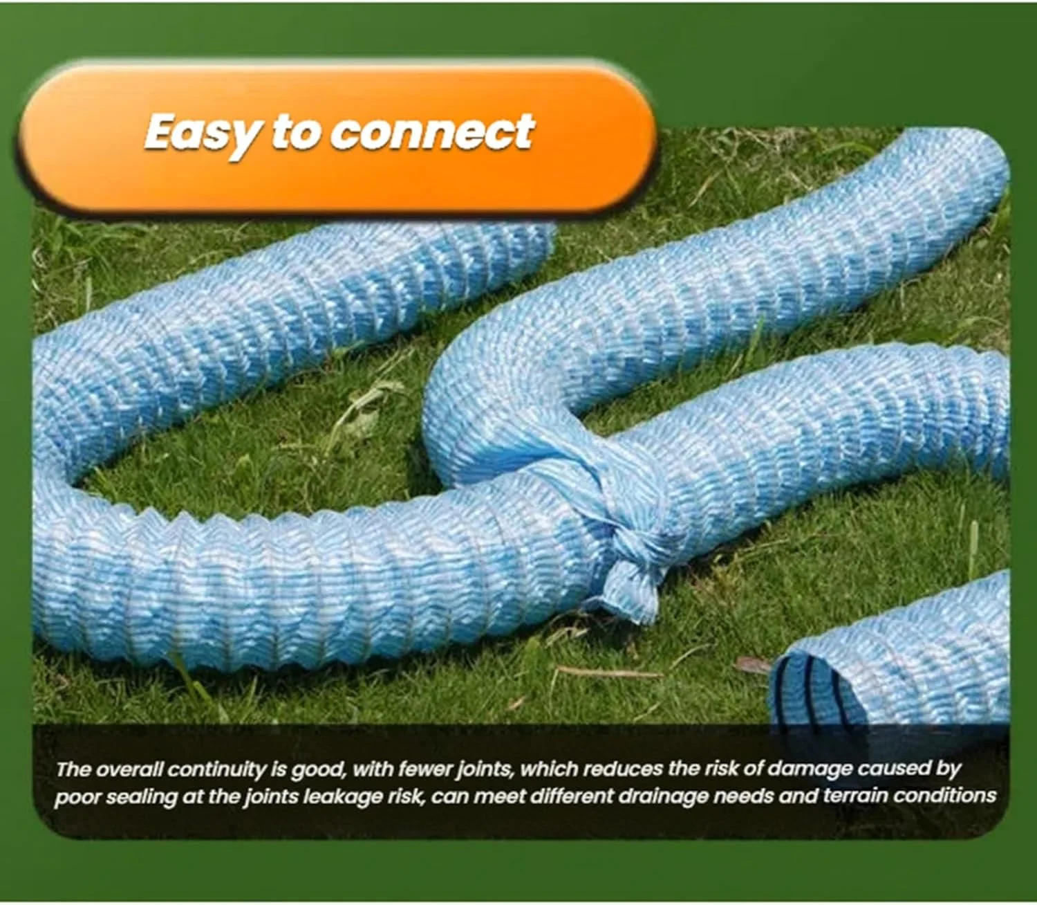 لوله زهکشی فرانسوی، لوله های زهکشی سوراخ دار، لوله زهکشی منظره برای محوطه، زیرزمین ضد آب و محلول زهکشی ناودان (2 متر)