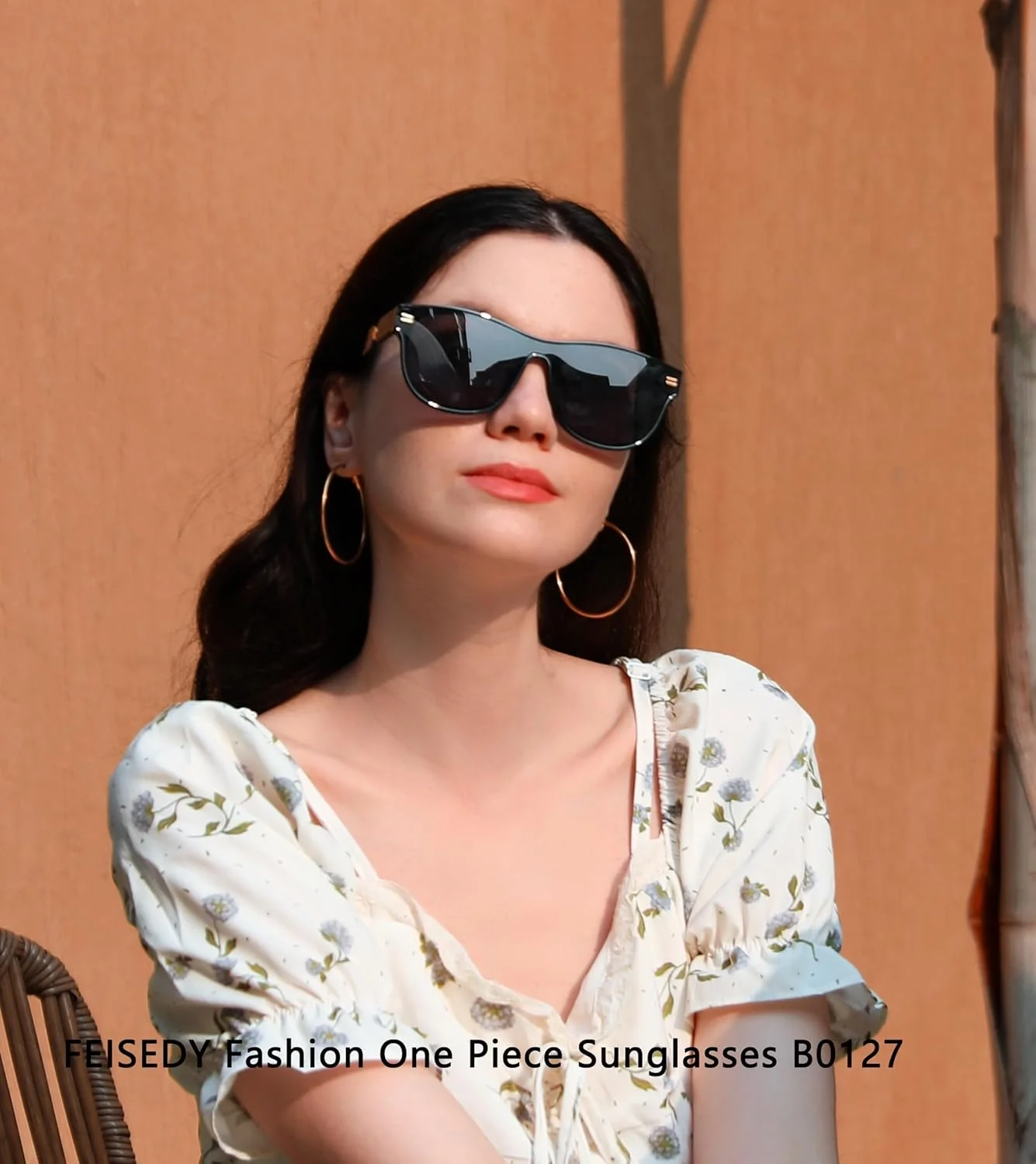 عینک آفتابی یک تکه بیضی KASTWAVE زنانه مردانه، عینک آفتابی گرد بیضی مد روز با کیف چرمی، سایه های سبک Viatage دهه 90، محافظت UV400 عینک رانندگی بیضی یکپارچهسازی با سیستمعامل