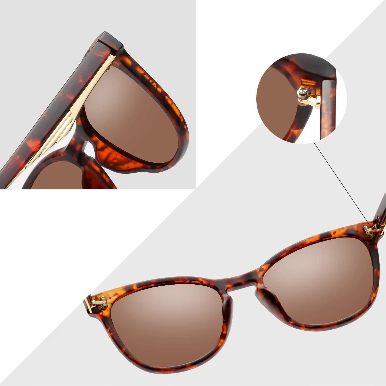 عینک آفتابی پلاریزه KANASTAL برای زنان و مردان، عینک آفتابی کلاسیک رانندگی زنانه، عینک آفتابی پروانه ای مد روز برای محافظت 100% در برابر اشعه UV400 در فضای باز