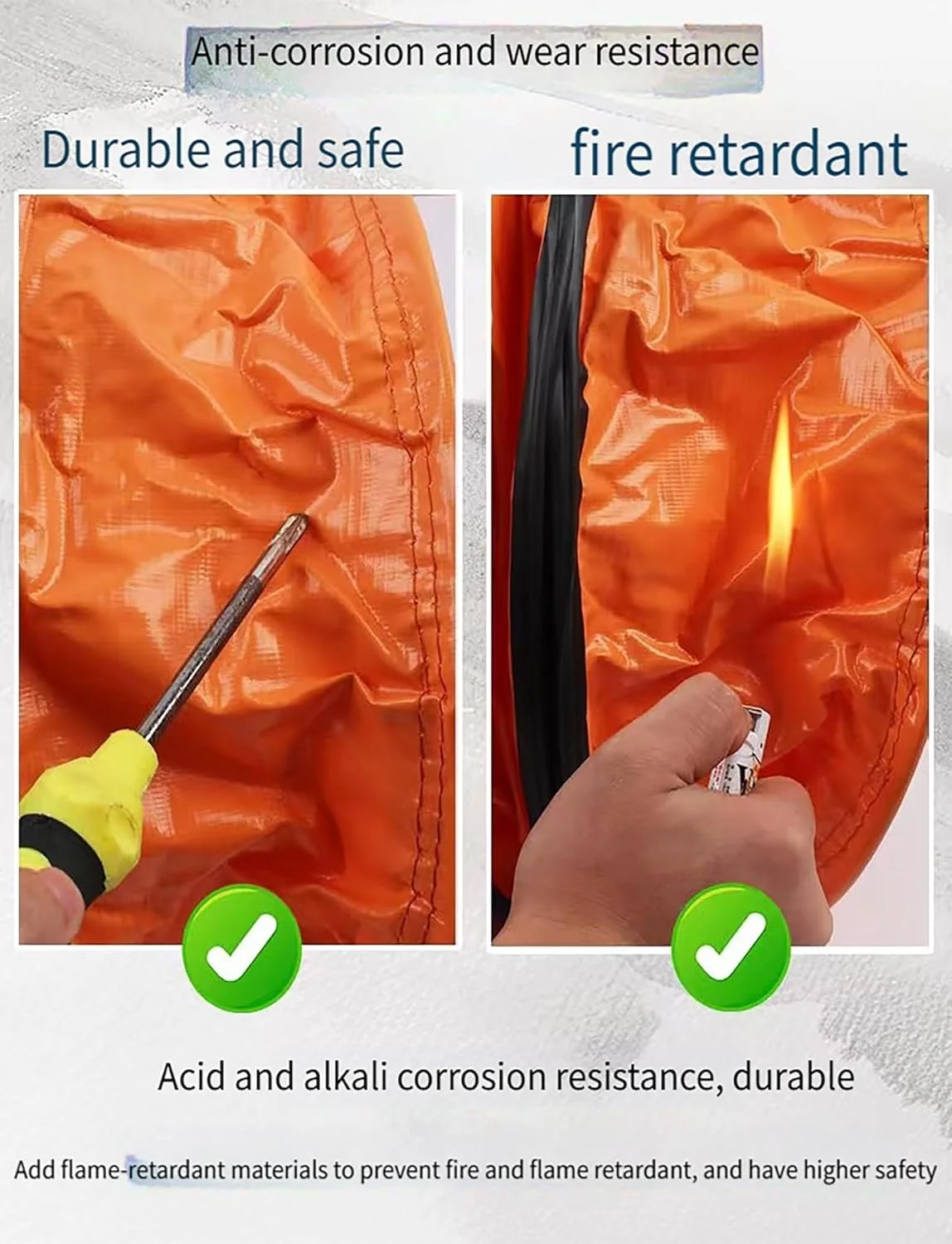 لوله خرطومی PVC مقاوم برای تهویه مطبوع و دمنده‌های صنعتی، لوله اگزوز طنابی قابل تنظیم برای کارخانه‌ها، تونل‌ها و ساخت و ساز مسکونی (5 متر، 20 سانتی‌متر)