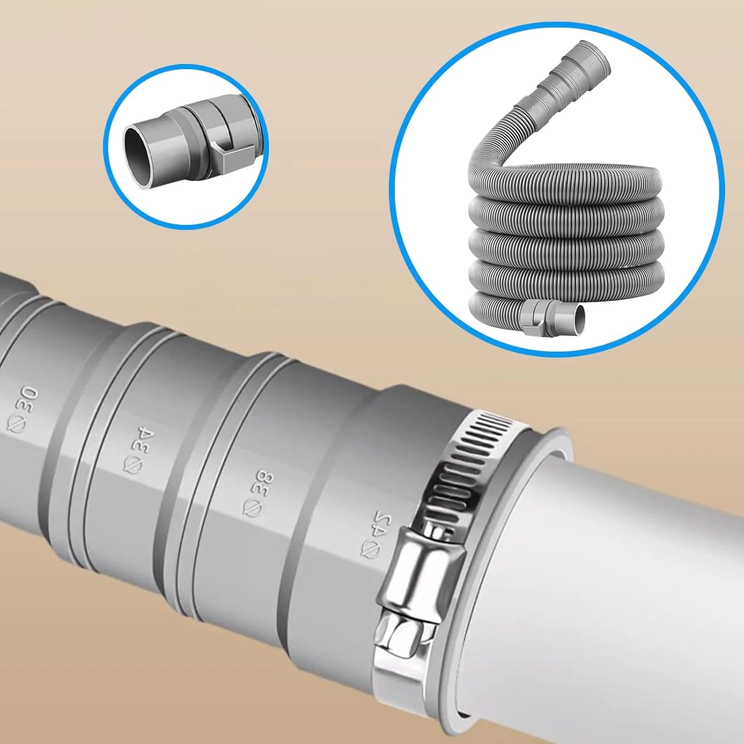 کیت شلنگ فاضلاب RV - لوله تخلیه ضد نشت کاروان، شلنگ تاشو قابل تنظیم برای تعمیر مسافرت تعطیلات در فضای باز، وسیله نقلیه، ساحل، کمپینگ کیت شلنگ فاضلاب RV - لوله تخلیه ضد نشت کاروان، شلنگ تاشو قابل تنظیم برای تعمیر مسافرت تعطیلات در فضای باز، وسیله نقلیه، ساحل، کمپینگ