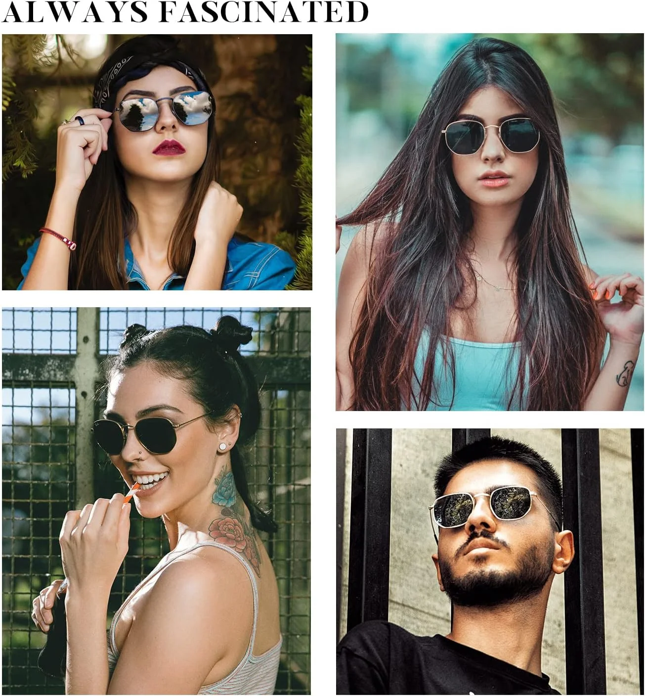 عینک آفتابی پلاریزه مردانه و زنانه، فریم نیمه بدون حاشیه، مناسب رانندگی با قابلیت مسدود کردن 100% اشعه UV