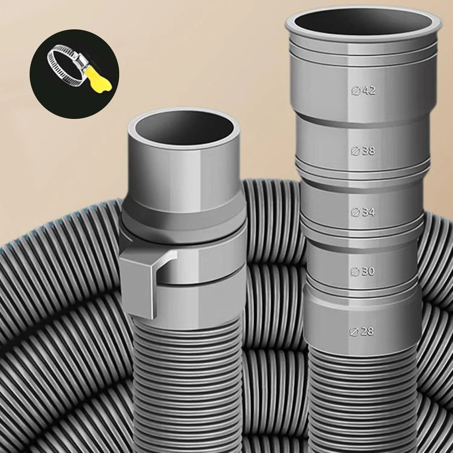 کیت شلنگ فاضلاب RV - لوله تخلیه ضد نشت کاروان، شلنگ تاشو قابل تنظیم برای تعمیرات، تعطیلات، مسافرت در فضای باز، خودرو، ساحل و کمپینگ