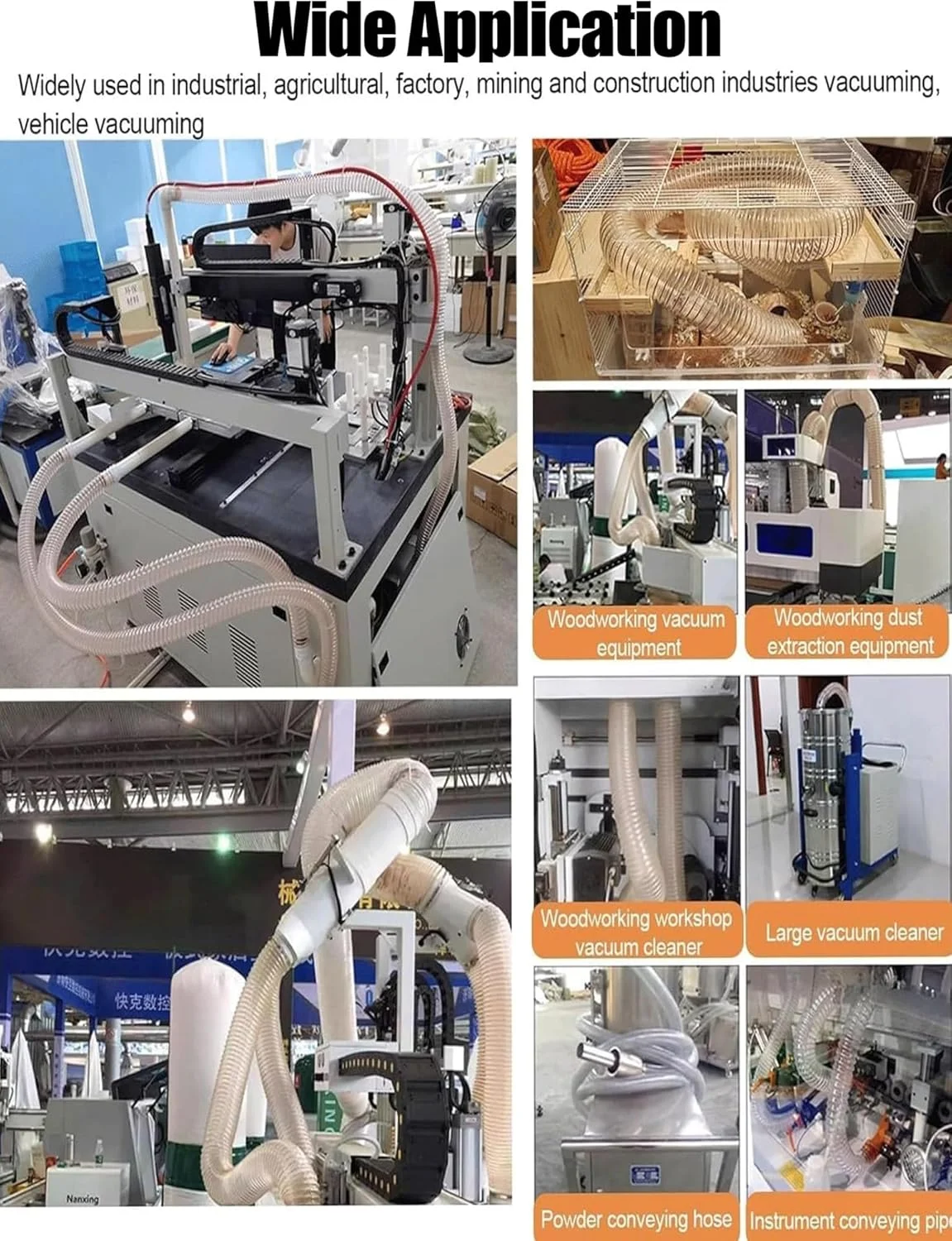 شلنگ جاروبرقی جداکننده گرد و غبار انعطاف پذیر، ضخامت 0.93 میلی متر، شلنگ پلی یورتان PU مقاوم در برابر سوراخ شدن با سیم فولادی روکش مس (130 میلی متر / 5.1 اینچ) شلنگ جاروبرقی جداکننده گرد و غبار انعطاف پذیر، ضخامت 0.93 میلی متر، شلنگ پلی یورتان PU مقاوم در برابر سوراخ شدن با سیم فولادی روکش مس (130 میلی متر / 5.1 اینچ)