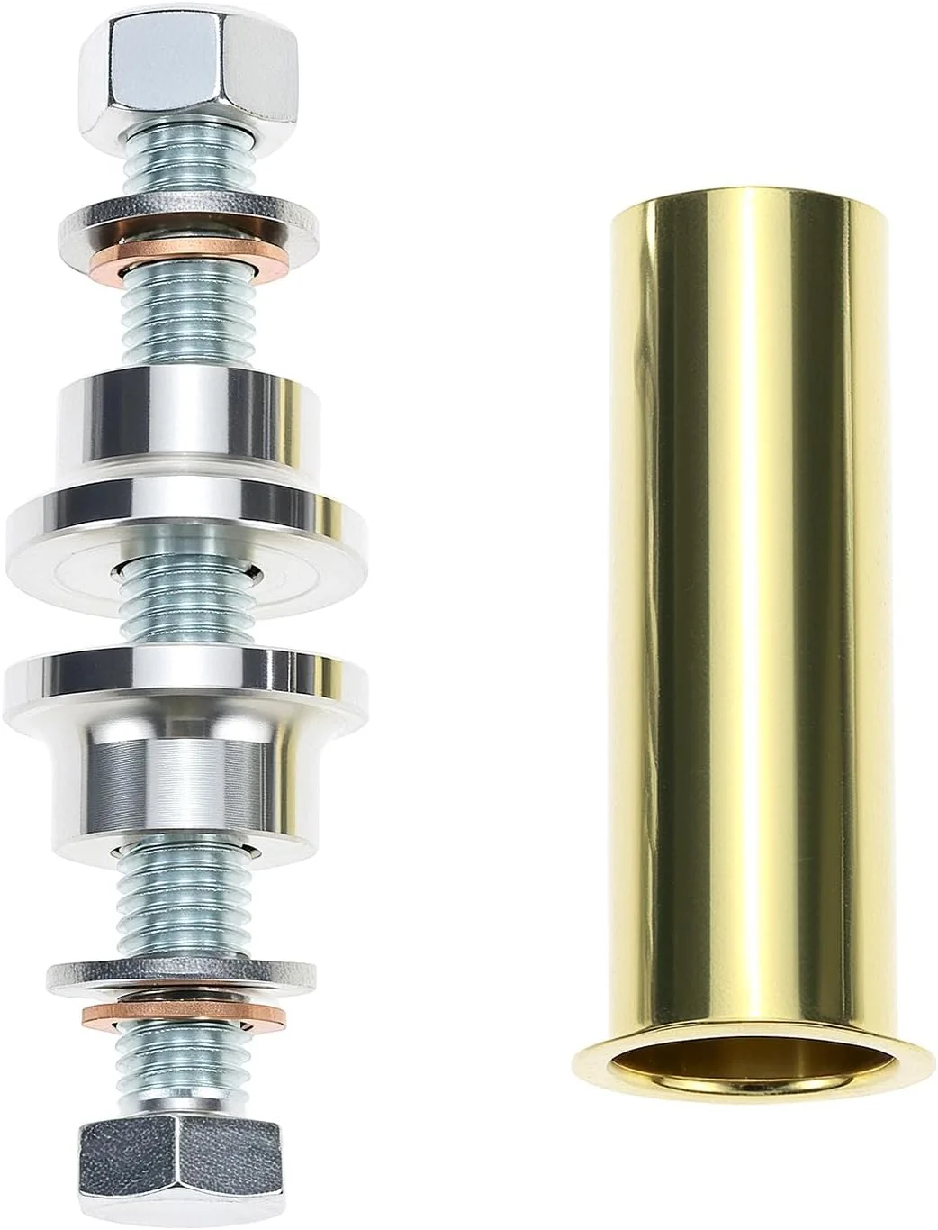 ابزار لوله گشادکننده 1 اینچی QWORK و مجموعه لوله تخلیه برنجی، 2 عدد ابزار لبه برگردان لوله تخلیه، درپوش تخلیه قایق 3 اینچ در 1 اینچ