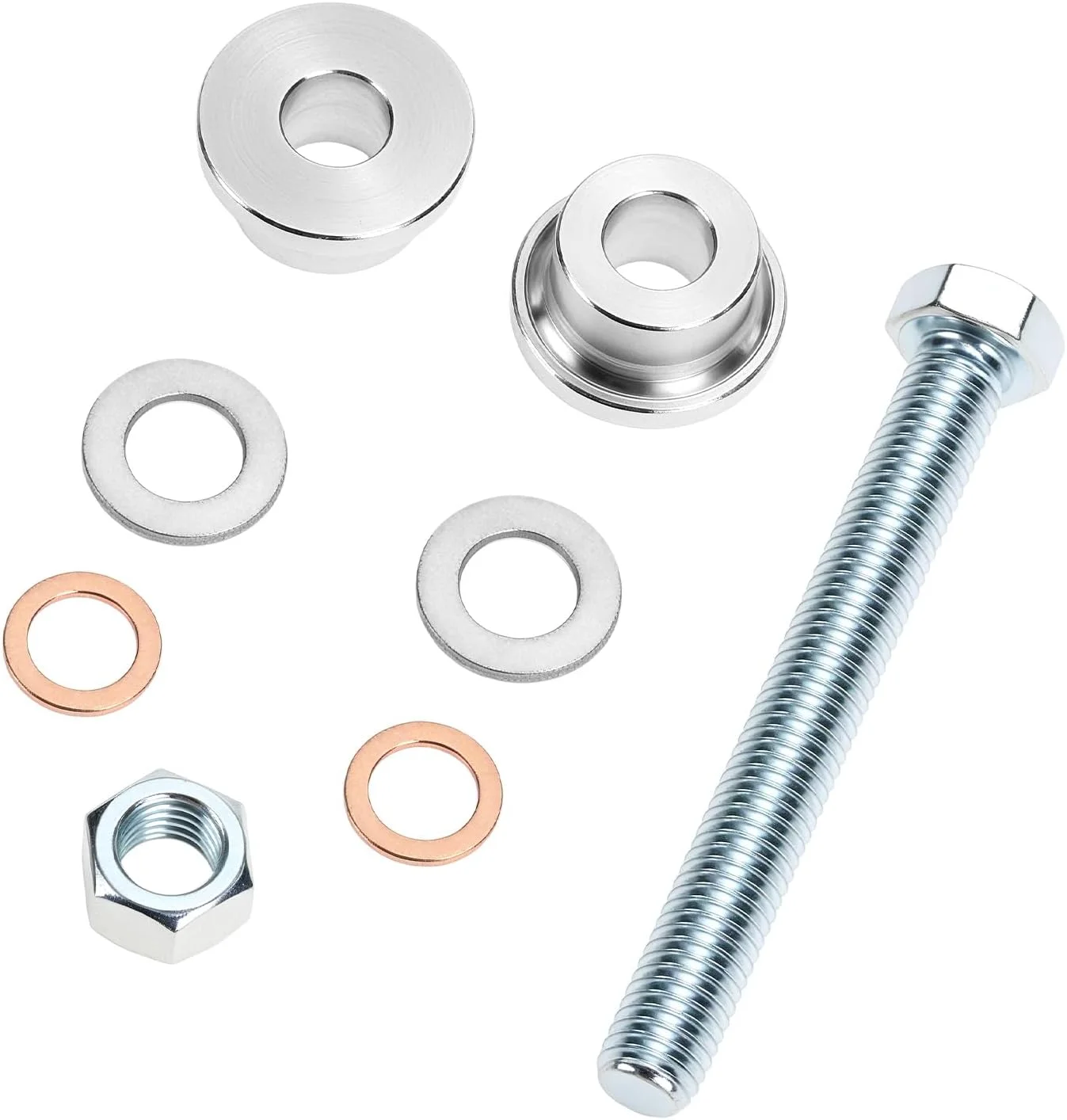 ابزار لوله گشادکننده 1 اینچی QWORK و مجموعه لوله تخلیه برنجی، 2 عدد ابزار لبه برگردان لوله تخلیه، درپوش تخلیه قایق 3 اینچ در 1 اینچ