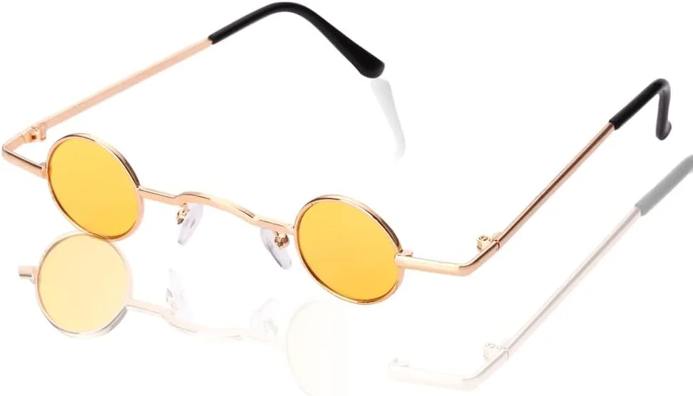 عینک آفتابی JUFORHQC مدل Retro با لنزهای بسیار کوچک، مناسب برای آقایان و بانوان