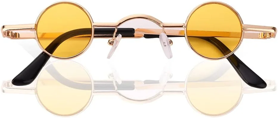عینک آفتابی JUFORHQC مدل Retro با لنزهای بسیار کوچک، مناسب برای آقایان و بانوان
