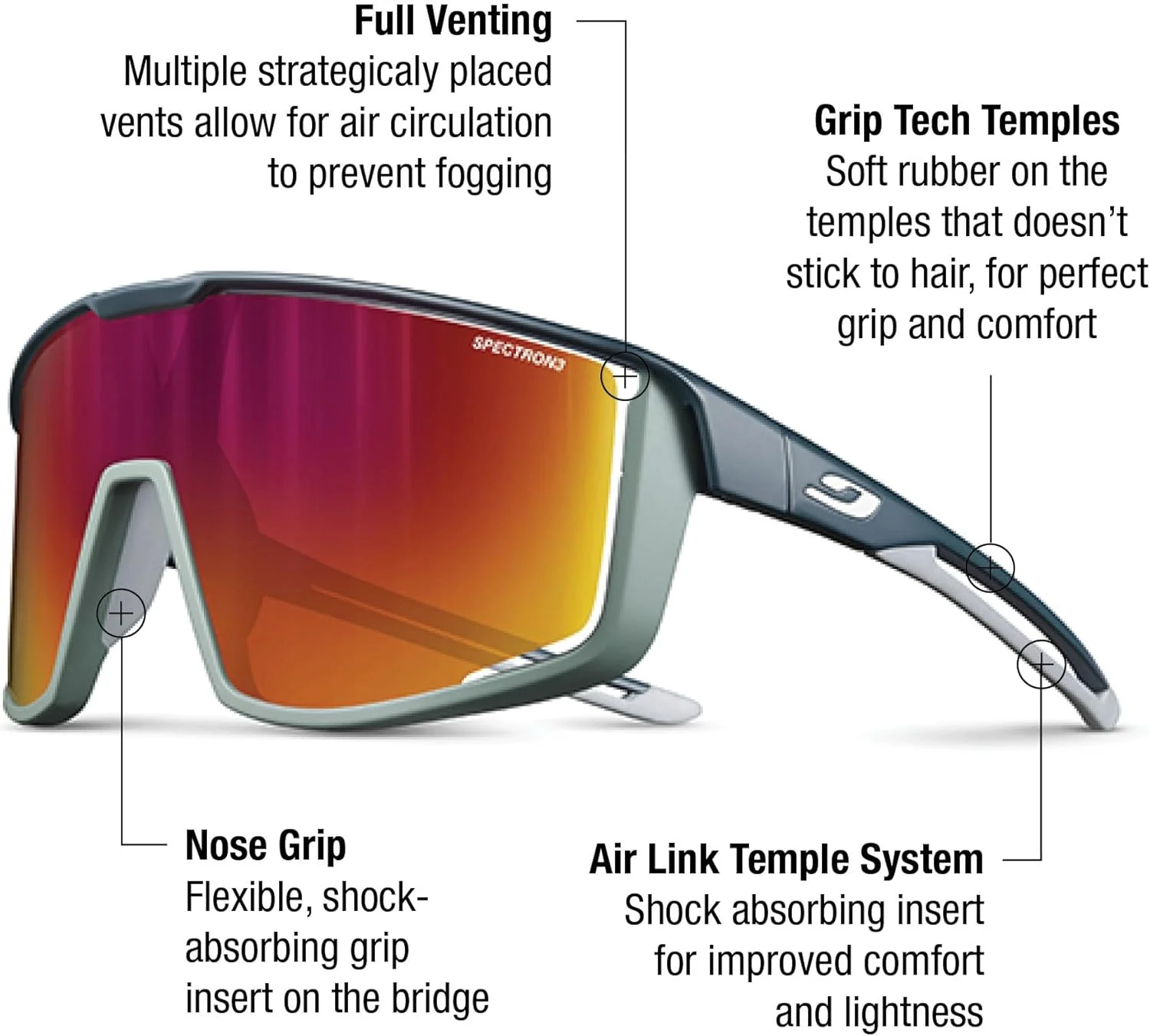 عینک آفتابی جولبو Fury унисекс (تک عددی)