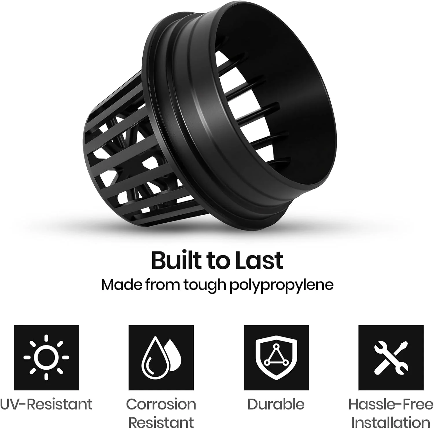 (بسته 3 عددی) درپوش توری زهکشی حیاط گرد 4 اینچی Calvana، سازگار با NDS 78A، مناسب برای اتصالات لوله فاضلاب و زهکشی 4 اینچی، ایده آل برای چمنزارهای کوچک، محوطه سازی، پاسیو، پلی اتیلن بسیار سخت، مشکی