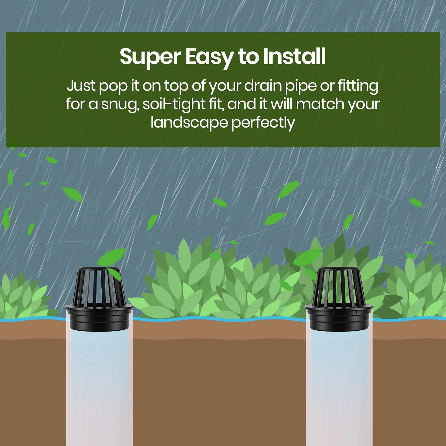 (بسته 3 عددی) درپوش توری زهکشی حیاط گرد 4 اینچی Calvana، سازگار با NDS 78A، مناسب برای اتصالات لوله فاضلاب و زهکشی 4 اینچی، ایده آل برای چمنزارهای کوچک، محوطه سازی، پاسیو، پلی اتیلن بسیار سخت، مشکی