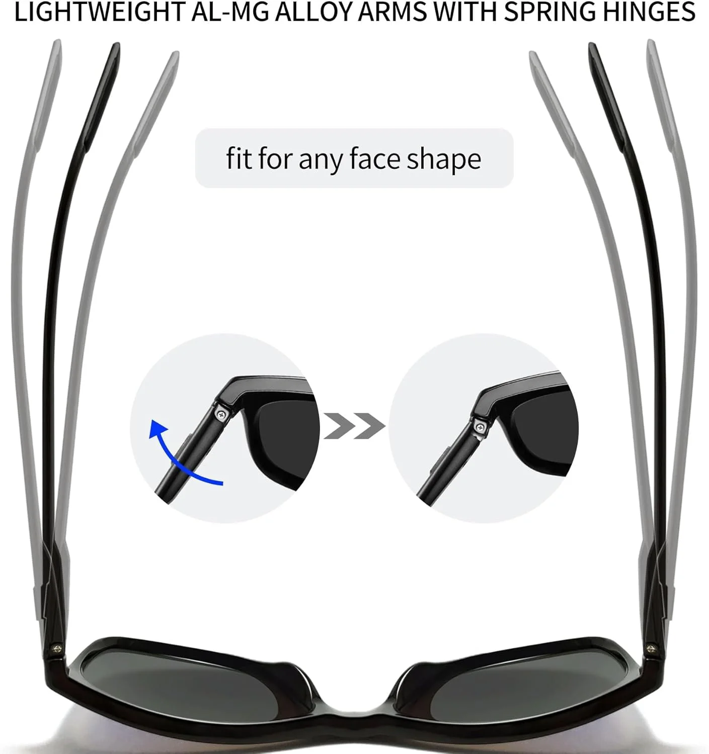 عینک آفتابی پلاریزه مربعی Joopin برای مردان و زنان، عینک آفتابی کلاسیک رترو با محافظت UV400 مناسب رانندگی و ماهیگیری عینک آفتابی پلاریزه مربعی Joopin برای مردان و زنان، عینک آفتابی کلاسیک رترو با محافظت UV400 مناسب رانندگی و ماهیگیری