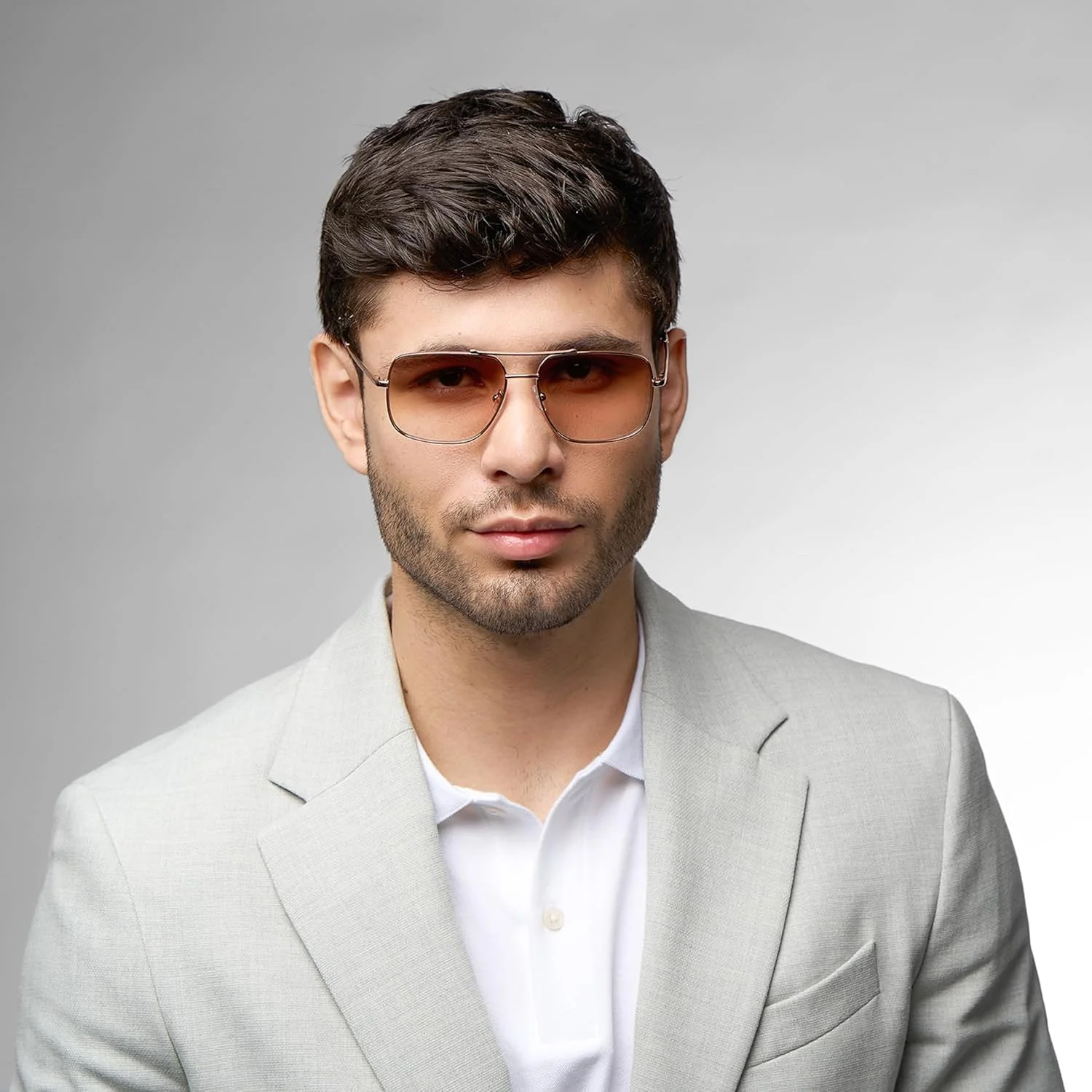 جان جیکوبز | عینک آفتابی مربعی شیک و ممتاز با فریم کامل | محافظت 100% در برابر اشعه ماوراء بنفش | مردانه و زنانه | متوسط | JJ S12959