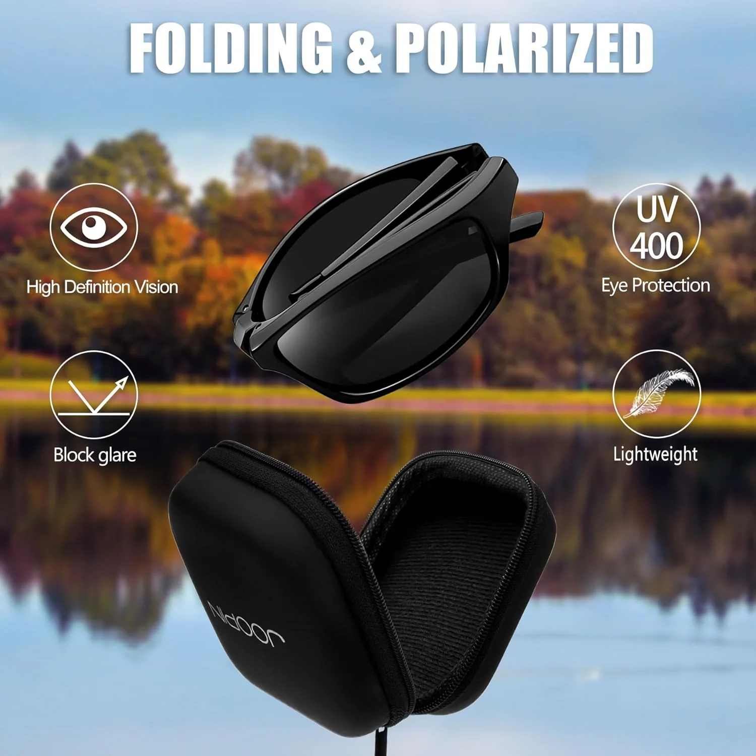 عینک آفتابی ورزشی Joopin برای مردان و زنان، مناسب رانندگی، دویدن، دوچرخه سواری و ماهیگیری، پلاریزه با محافظت UV400