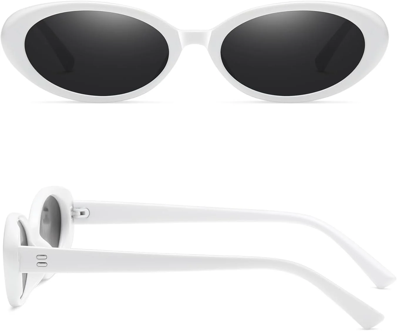 عینک آفتابی بیضی رترو JieJieko برای زنان و مردان، عینک گربه ای به سبک وینتیج با محافظت UV400