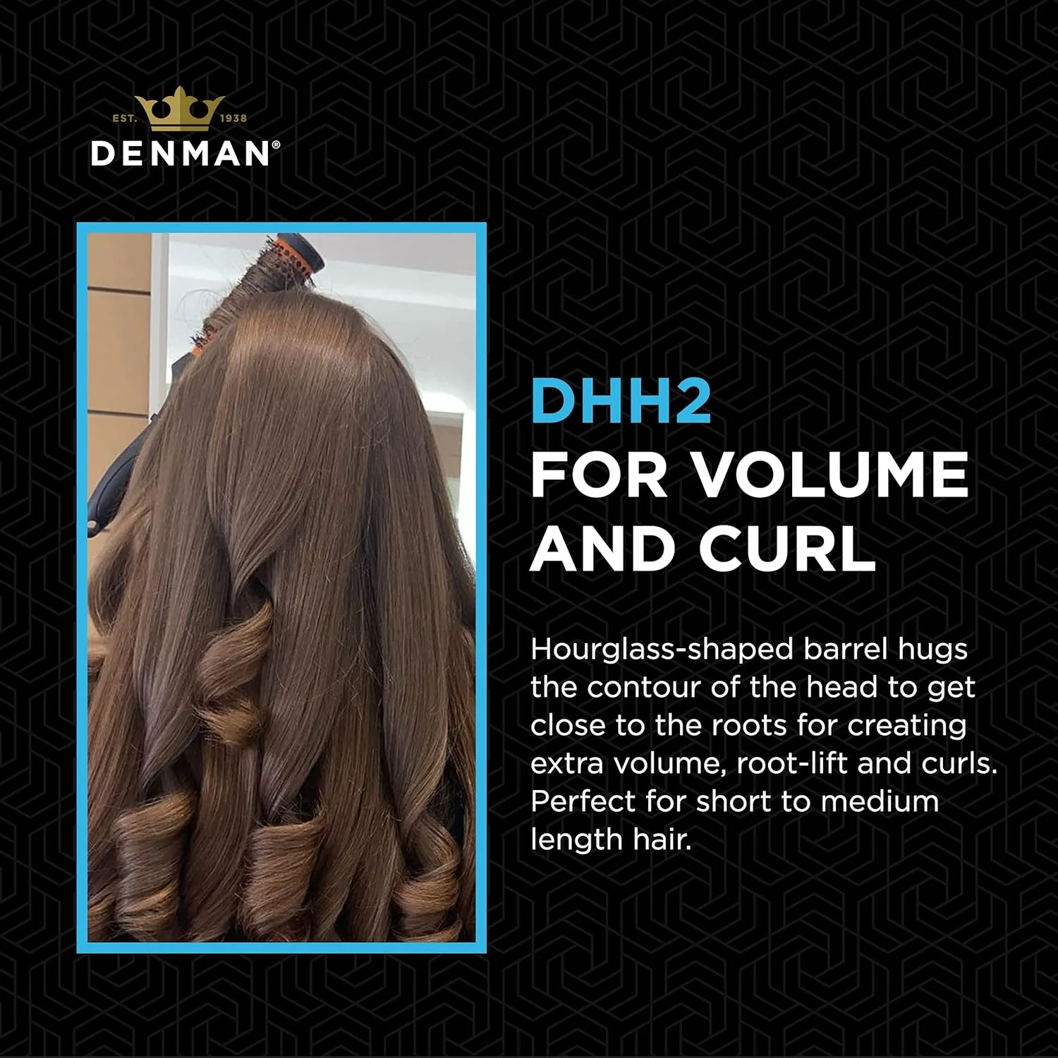 برس فر کننده مو دنمن DHH2H مدل HeadHugger با سایز متوسط