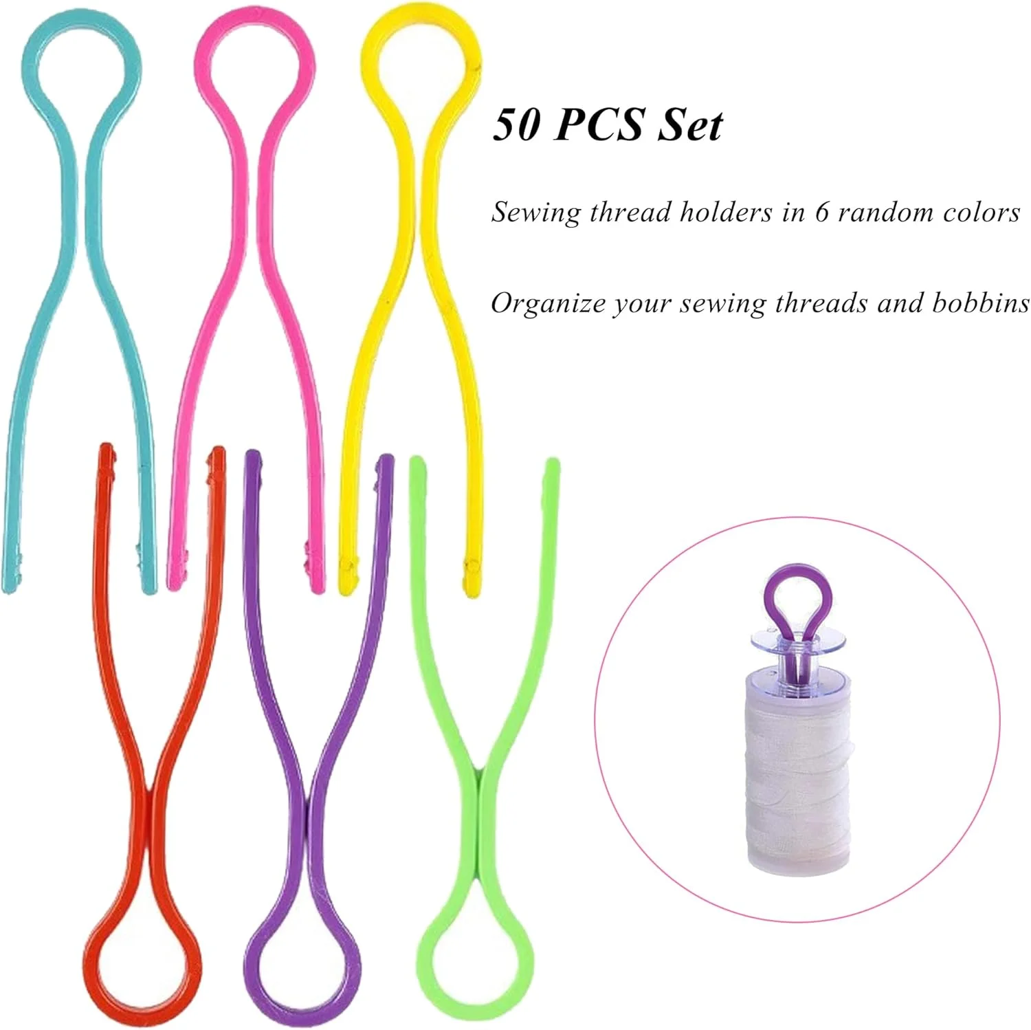 نگهدارنده نخ ماسوره خیاطی LXLVOUEG، 50 عددی، لوازم جانبی و ملزومات سازمان دهنده نخ و ماسوره خیاطی برای کاردستی، گلدوزی DIY، گیره های نخ پلاستیکی، سازمان دهنده های قرقره، رنگارنگ تصادفی 6 نگهدارنده نخ ماسوره خیاطی LXLVOUEG، 50 عددی، لوازم جانبی و ملزومات سازمان دهنده نخ و ماسوره خیاطی برای کاردستی، گلدوزی DIY، گیره های نخ پلاستیکی، سازمان دهنده های قرقره، رنگارنگ تصادفی 6