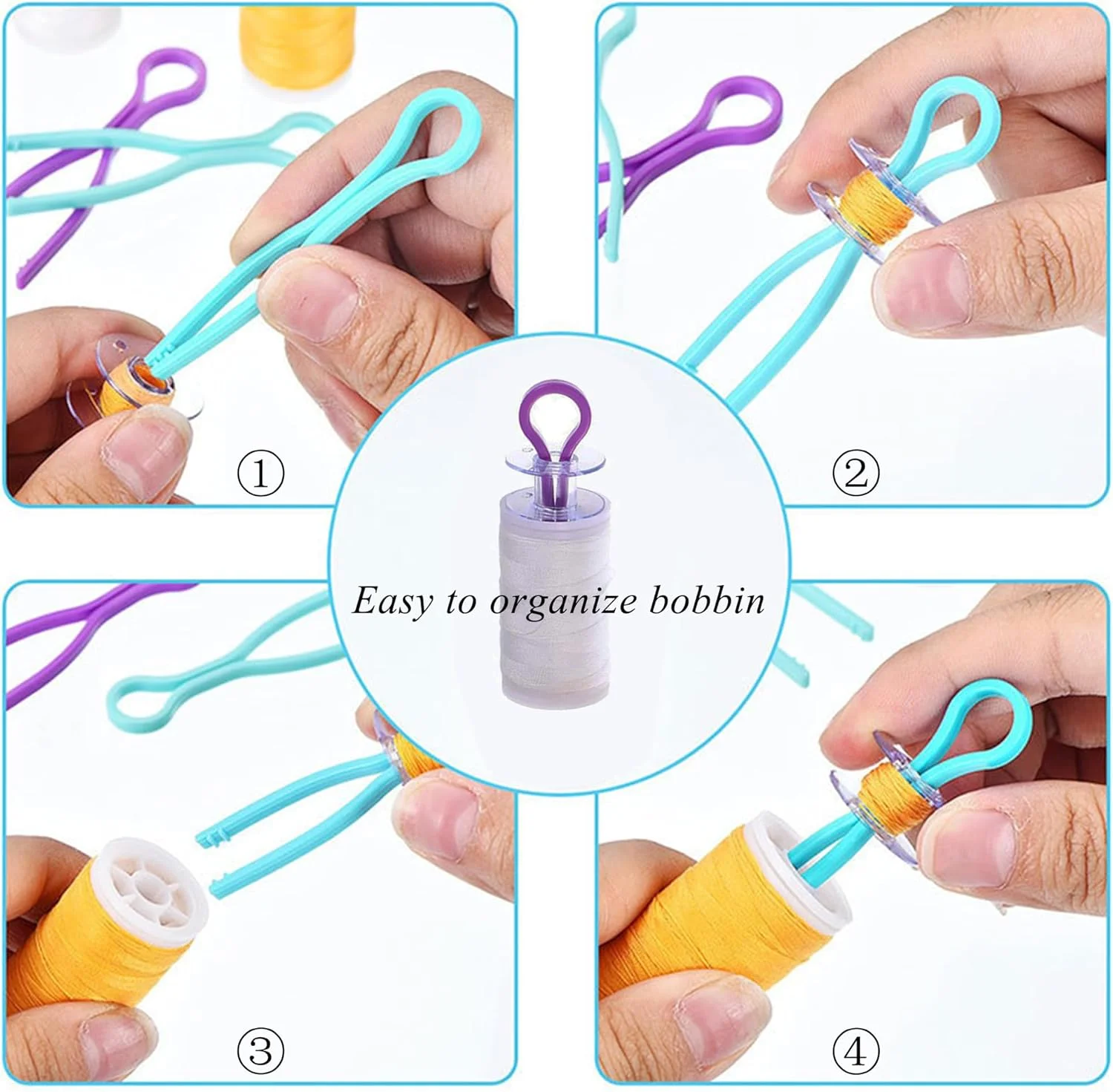 نگهدارنده نخ ماسوره خیاطی LXLVOUEG، 50 عددی، لوازم جانبی و ملزومات سازمان دهنده نخ و ماسوره خیاطی برای کاردستی، گلدوزی DIY، گیره های نخ پلاستیکی، سازمان دهنده های قرقره، رنگارنگ تصادفی 6 نگهدارنده نخ ماسوره خیاطی LXLVOUEG، 50 عددی، لوازم جانبی و ملزومات سازمان دهنده نخ و ماسوره خیاطی برای کاردستی، گلدوزی DIY، گیره های نخ پلاستیکی، سازمان دهنده های قرقره، رنگارنگ تصادفی 6