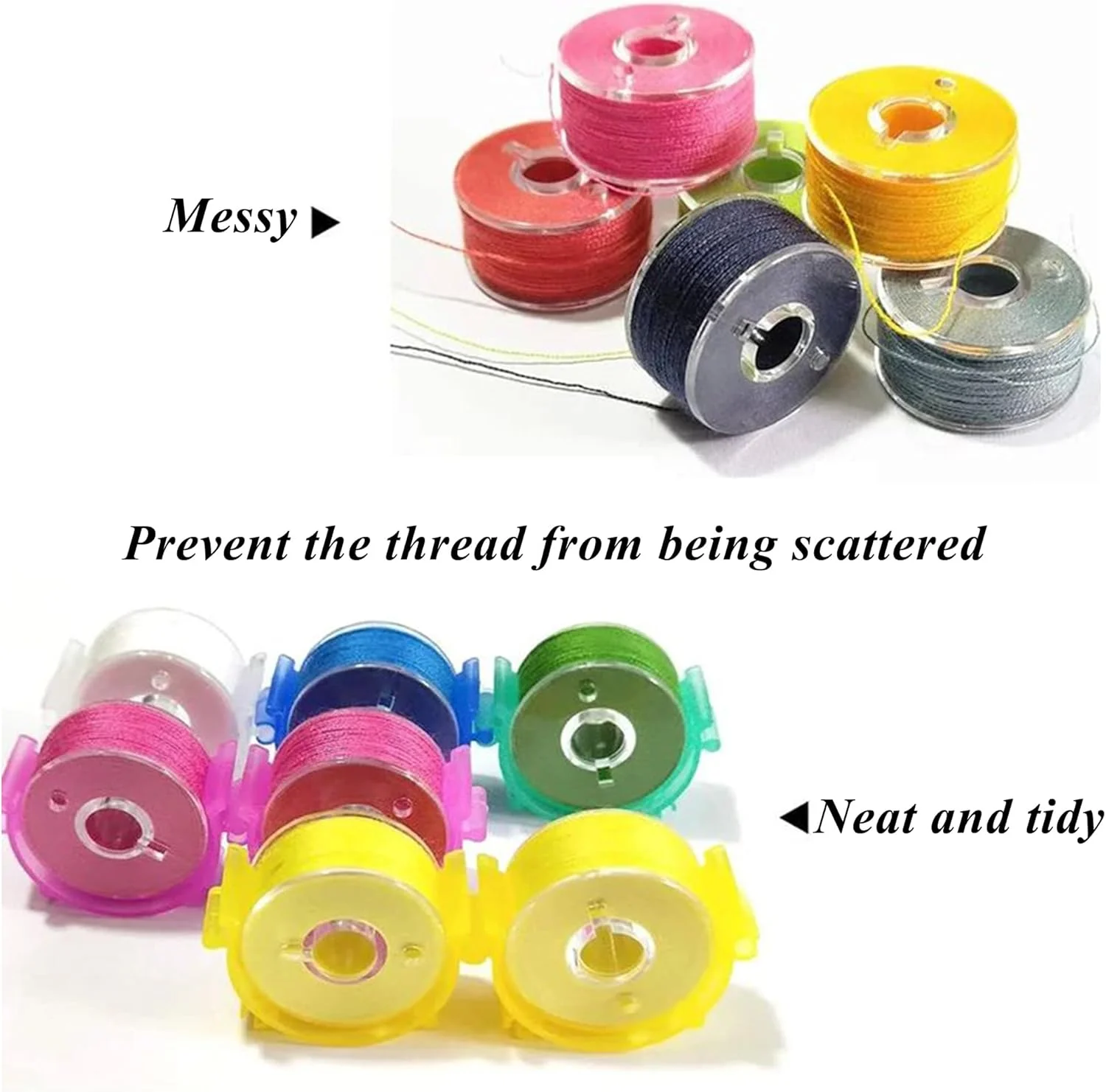 گیره قرقره خیاطی LXLVOUEG، 50 عددی، لوازم جانبی و ملزومات نگهدارنده نخ و قرقره خیاطی برای کاردستی، گلدوزی DIY، گیره های پلاستیکی نخ، سازمان دهنده های قرقره، رنگی گیره قرقره خیاطی LXLVOUEG، 50 عددی، لوازم جانبی و ملزومات نگهدارنده نخ و قرقره خیاطی برای کاردستی، گلدوزی DIY، گیره های پلاستیکی نخ، سازمان دهنده های قرقره، رنگی