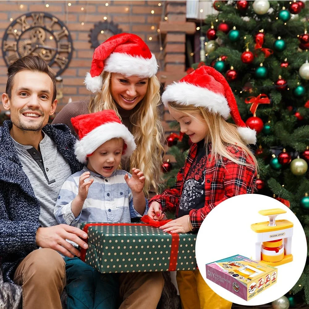 دستگاه دکمه ساز LYPPUL، کیت ساخت بج 55 میلی متری، دستگاه پرس بج با 48 عدد قطعات دکمه، برش دایره ای و استیکرهای زیبا، کیت ساخت پین گرد DIY برای هدایای مهمانی کودکان دستگاه دکمه ساز LYPPUL، کیت ساخت بج 55 میلی متری، دستگاه پرس بج با 48 عدد قطعات دکمه، برش دایره ای و استیکرهای زیبا، کیت ساخت پین گرد DIY برای هدایای مهمانی کودکان