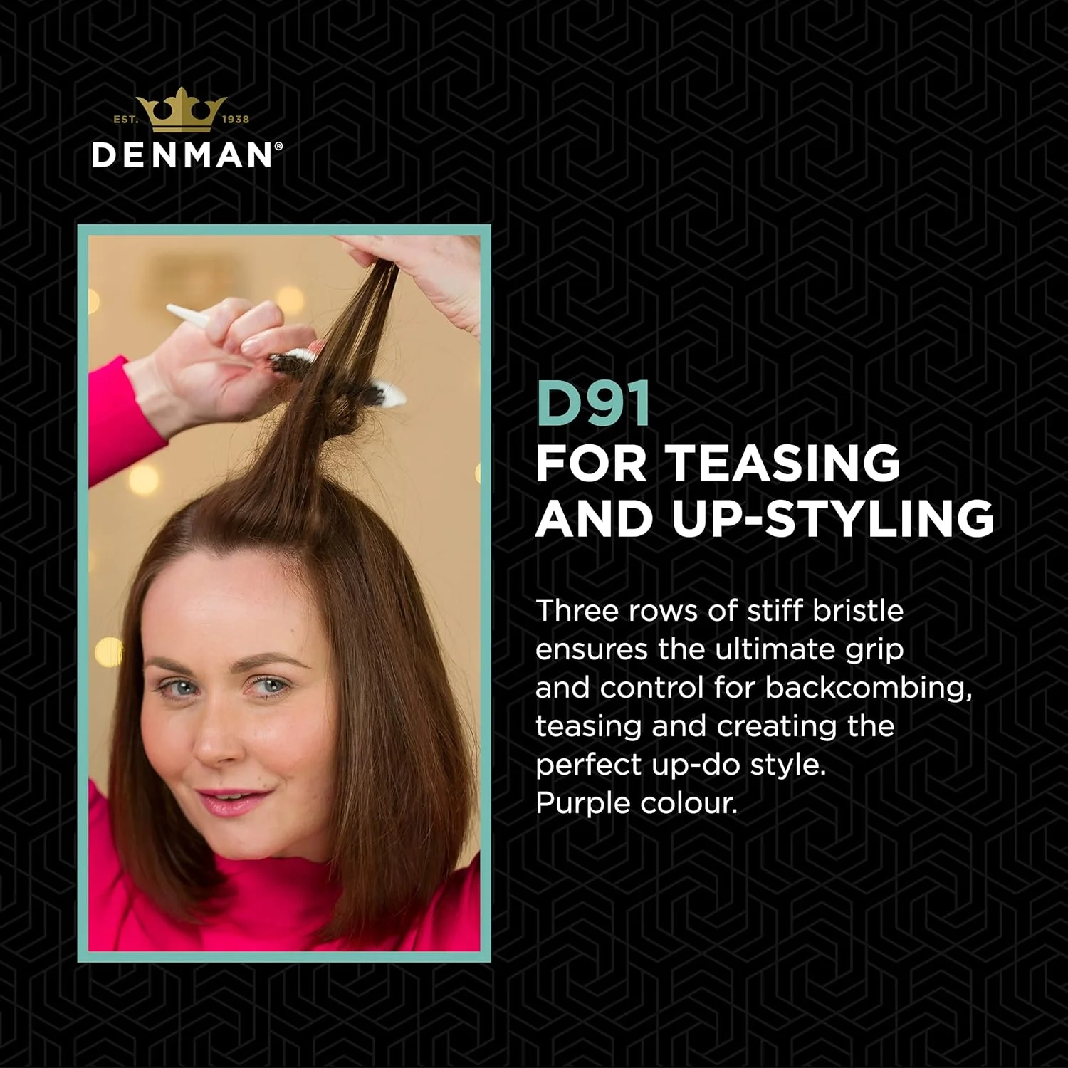 برس مو دنمن D91 مدل DRESS-OUT بنفش