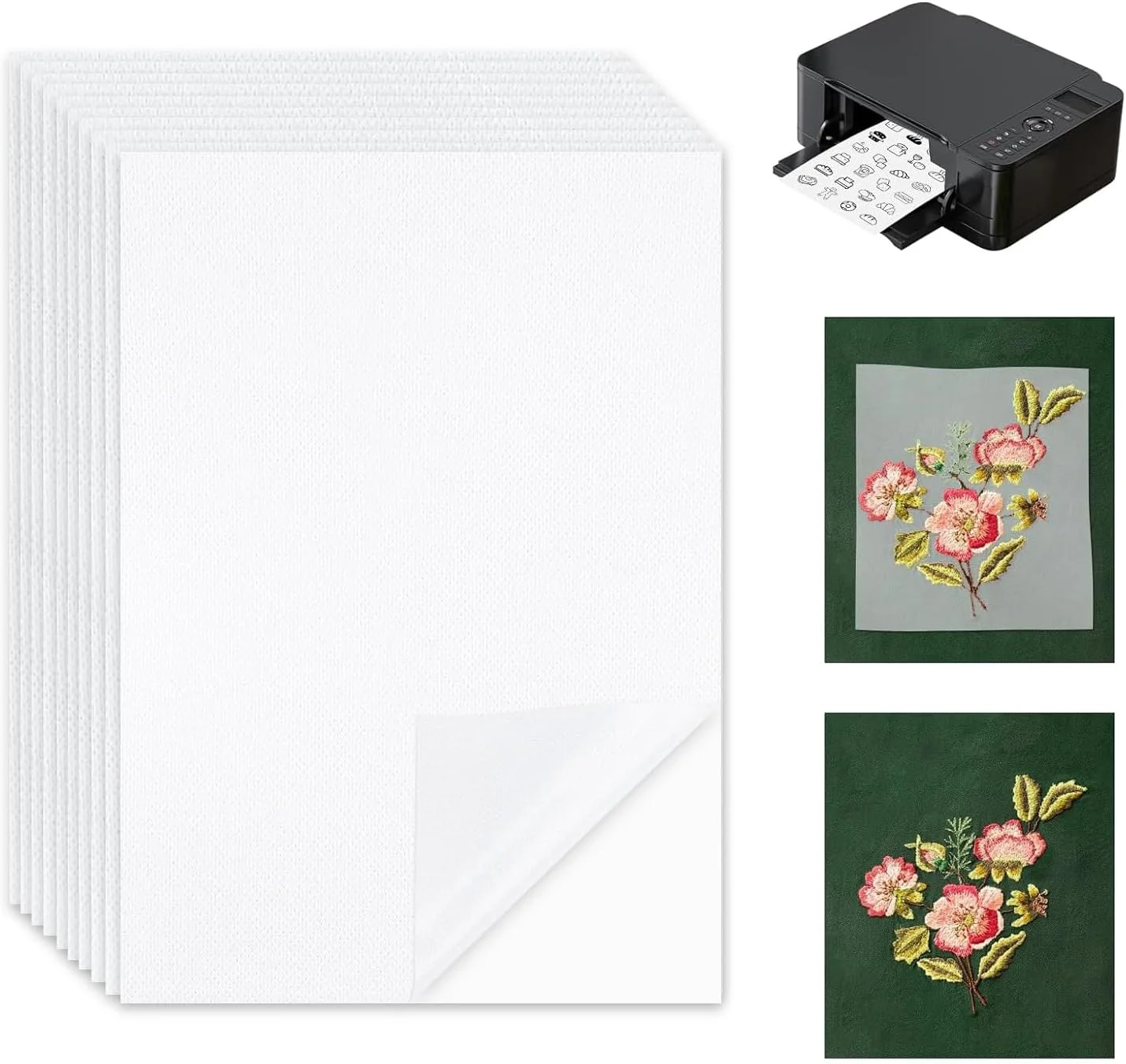 بسته 10 عددی پشم گلدوزی محلول در آب خود چسب Lwtsrp، الگوهای گلدوزی محلول در آب قابل چاپ، پشم گلدوزی محلول در آب برای مبتدیان، مناسب برای چاپ یا طراحی الگوها A4 (30 بسته 10 عددی پشم گلدوزی محلول در آب خود چسب Lwtsrp، الگوهای گلدوزی محلول در آب قابل چاپ، پشم گلدوزی محلول در آب برای مبتدیان، مناسب برای چاپ یا طراحی الگوها A4 (30