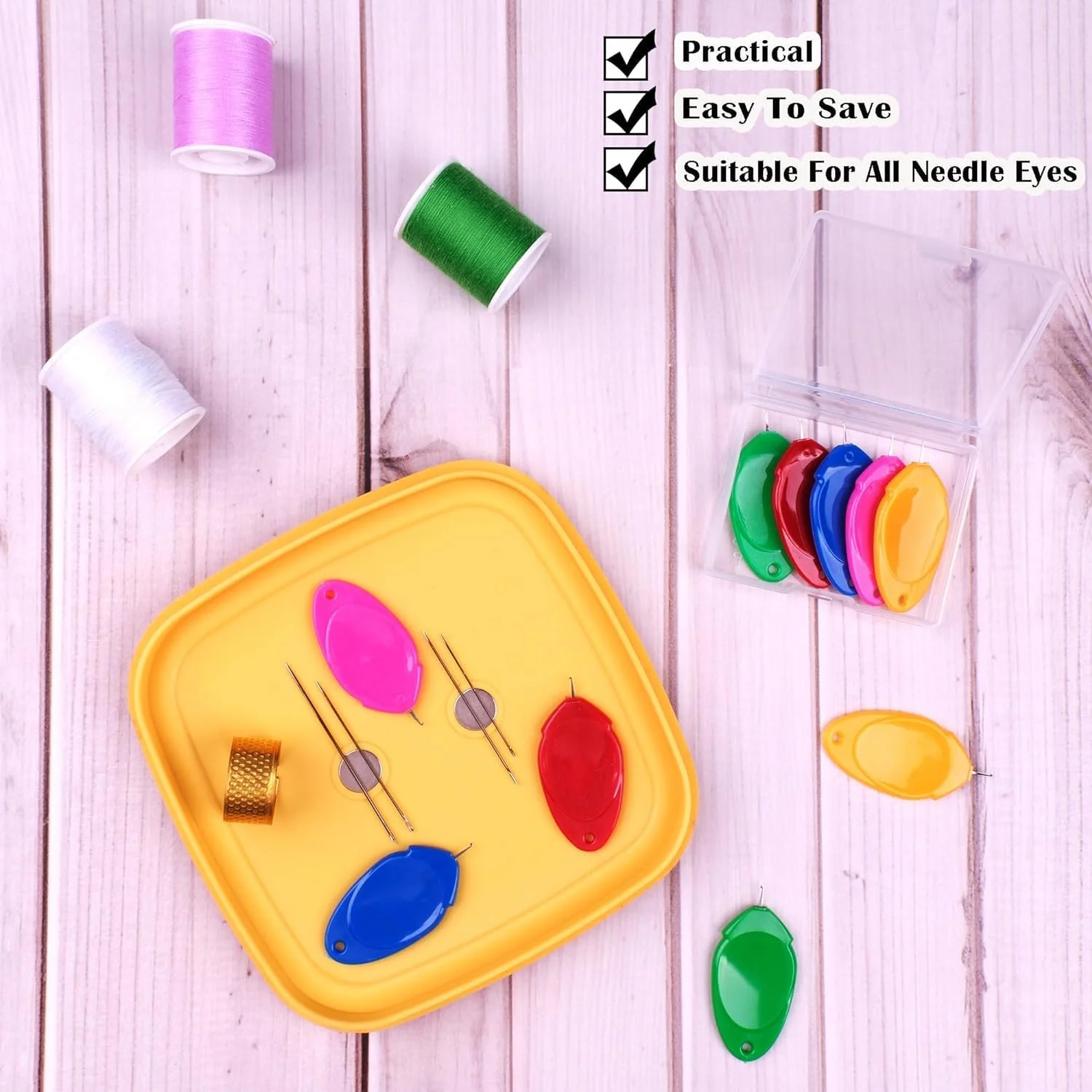 نخکن سوزن LUYAO، 5 عددی، ابزار کوچک نخکن چشمی سوزن، نخکن آسان برای چرخ خیاطی و خیاطی با دست، نخکشی سریع و دقیق، ایدهآل برای سوزندوزی نخکن سوزن LUYAO، 5 عددی، ابزار کوچک نخکن چشمی سوزن، نخکن آسان برای چرخ خیاطی و خیاطی با دست، نخکشی سریع و دقیق، ایدهآل برای سوزندوزی