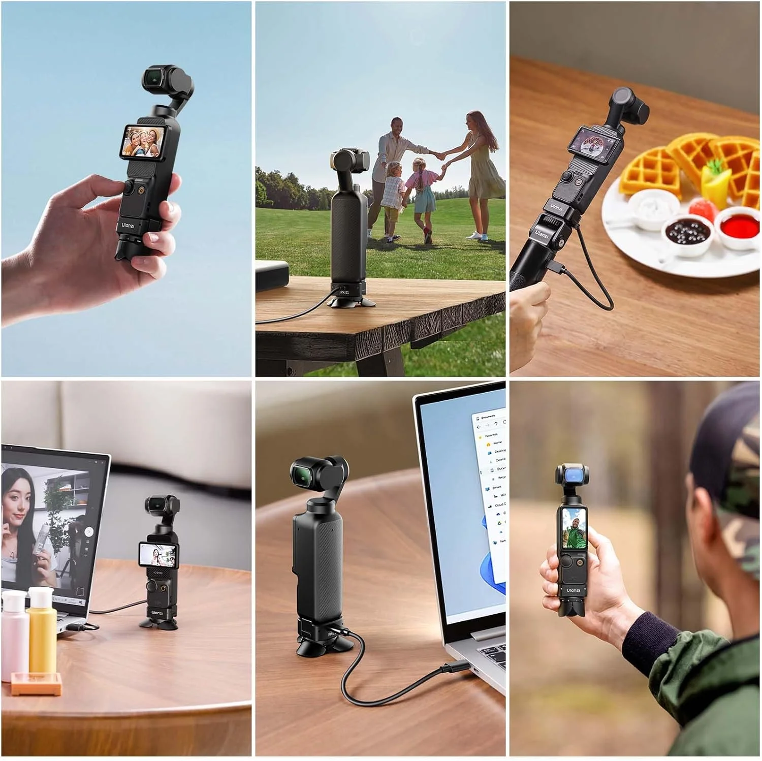 مجموعه پایه پایه کوتاه ULANZI Pocket 3، مناسب برای DJI Osmo Pocket 3، شامل مینی سه پایه Pocket3 + پایه موقعیت یابی Arri (Type-C)، باز و بسته شدن خودکار، آماده برای ایستادن، مینی و قابل حمل مجموعه پایه پایه کوتاه ULANZI Pocket 3، مناسب برای DJI Osmo Pocket 3، شامل مینی سه پایه Pocket3 + پایه موقعیت یابی Arri (Type-C)، باز و بسته شدن خودکار، آماده برای ایستادن، مینی و قابل حمل