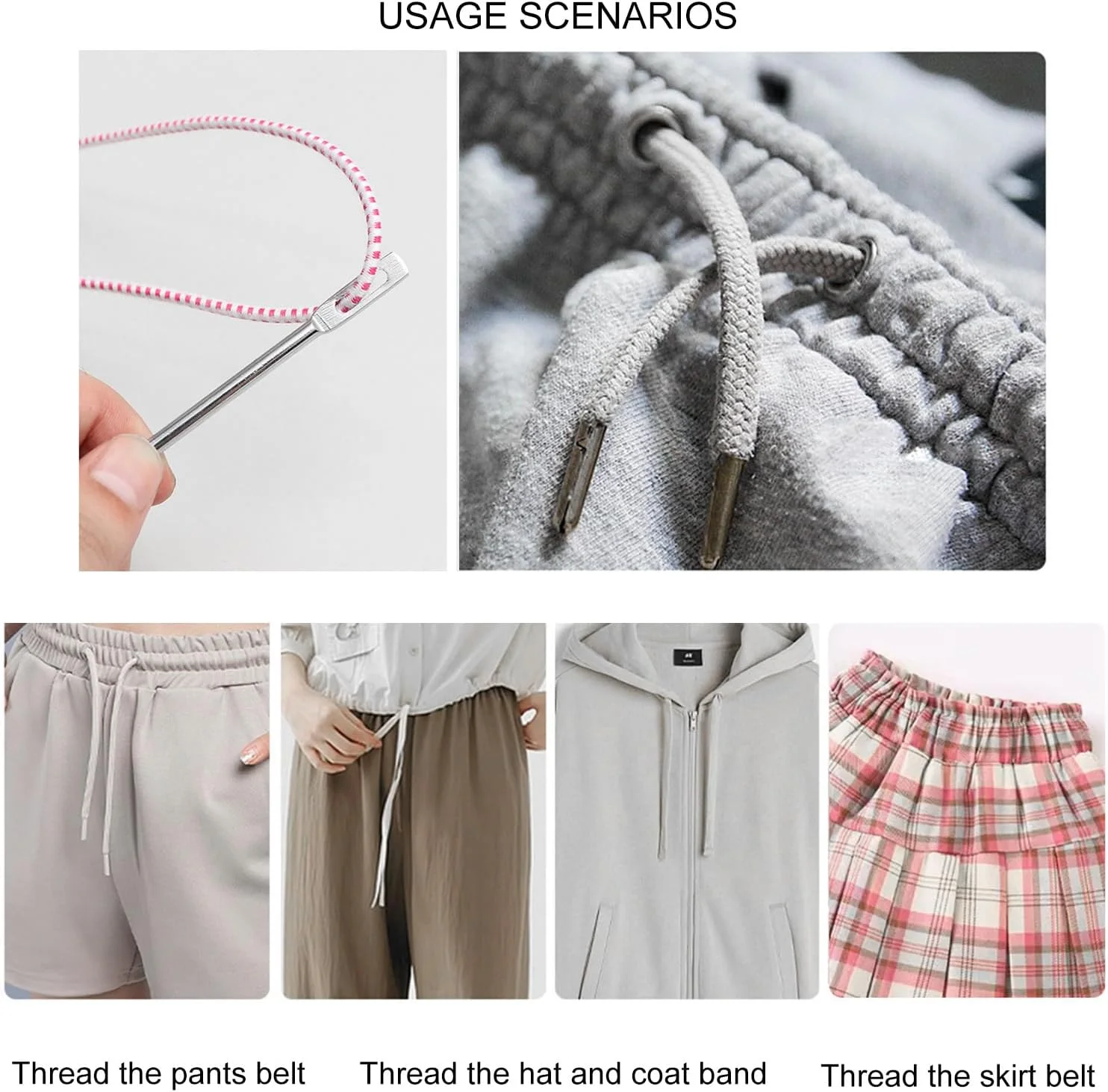 نخ رد کن فلزی لباس LUORNG، سوزن کیسه ای برای نخ کردن بند شلوار، سوزن نخ کشی مستقیم نوک تیز دستی برای هودی، ژاکت، شلوار ورزشی، شلوار شنا، شورت، نخ رد کن بند ناف، 4 عدد نخ رد کن فلزی لباس LUORNG، سوزن کیسه ای برای نخ کردن بند شلوار، سوزن نخ کشی مستقیم نوک تیز دستی برای هودی، ژاکت، شلوار ورزشی، شلوار شنا، شورت، نخ رد کن بند ناف، 4 عدد