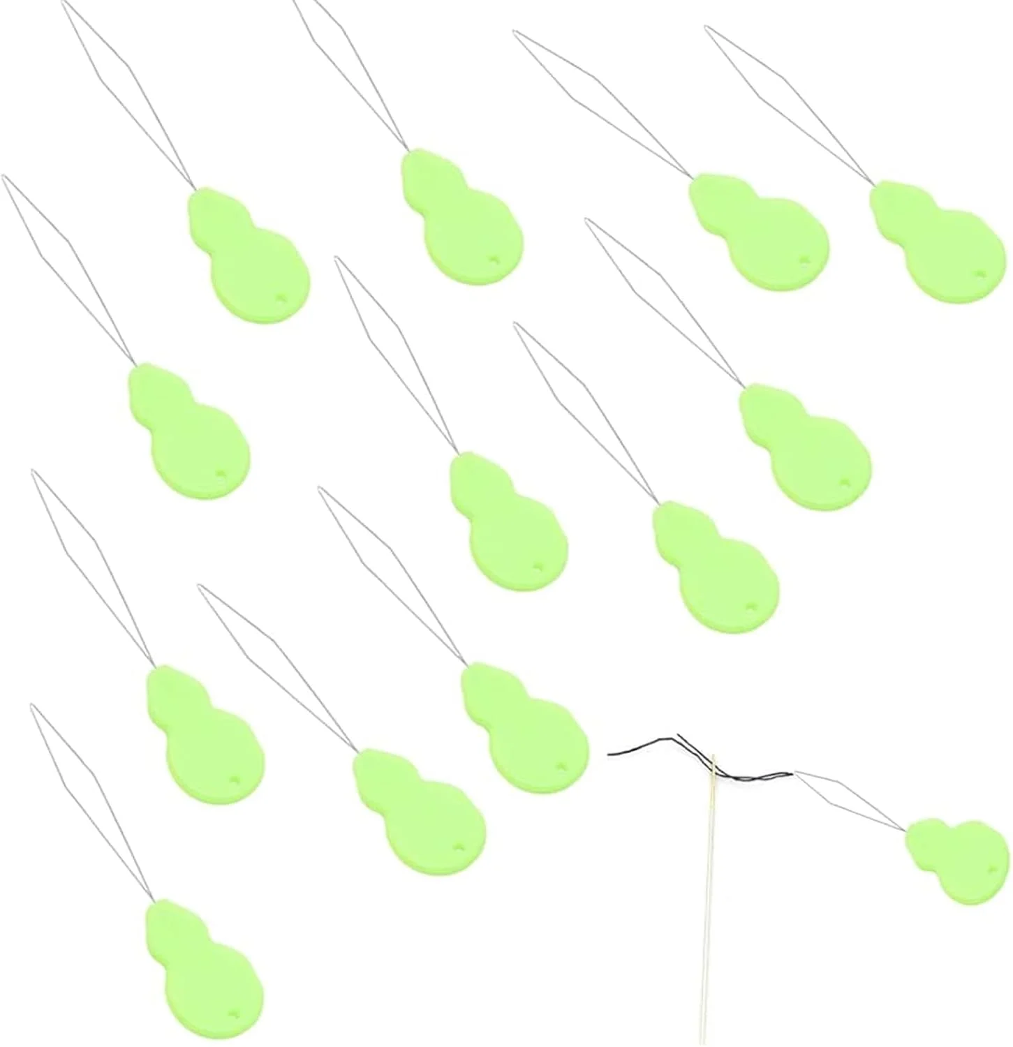 مجموعه 12 عددی سوزن نخ کن Lunpog، ابزار کمکی برای نخ کردن سوزن های خیاطی، نخ کن برای چرخ خیاطی، ابزار نخ کردن سوزن، سوزن های خیاطی پلاستیکی، نخ کن برای خیاطی دستی و چرخ خیاطی