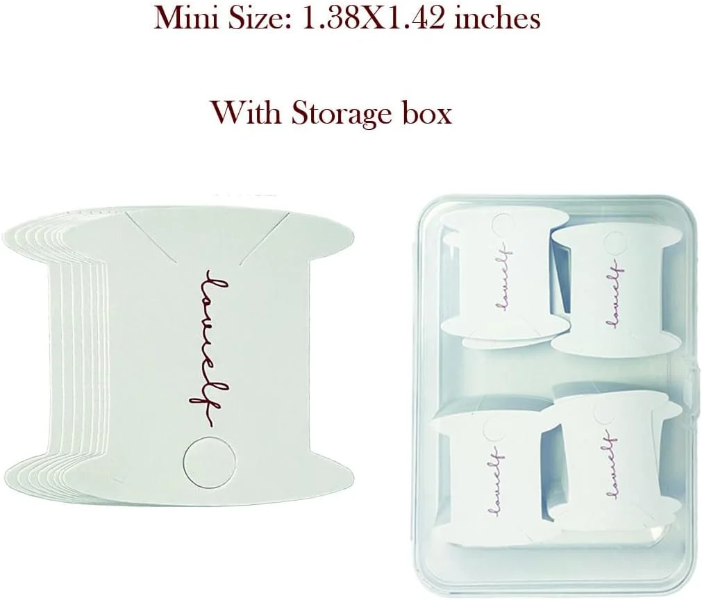 lovielf Mini Size Paper Cardboard Bobbin for Embroidery Thread 200pcs