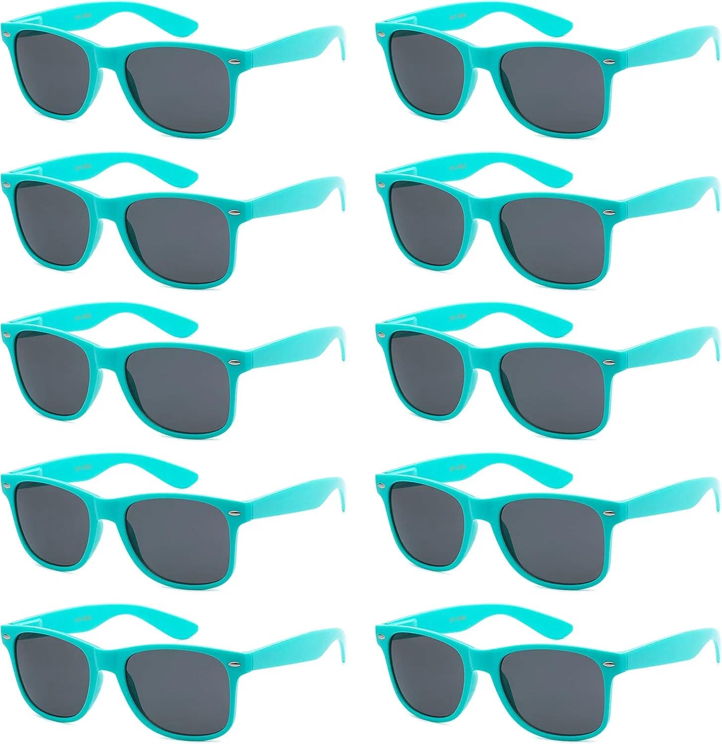 عمده فروشی عینک آفتابی رترو دهه 80 مدل Got Shades، محافظت 100% در برابر اشعه UV، مناسب بزرگسالان - بسته 10 عددی - با لولای انعطاف پذیر