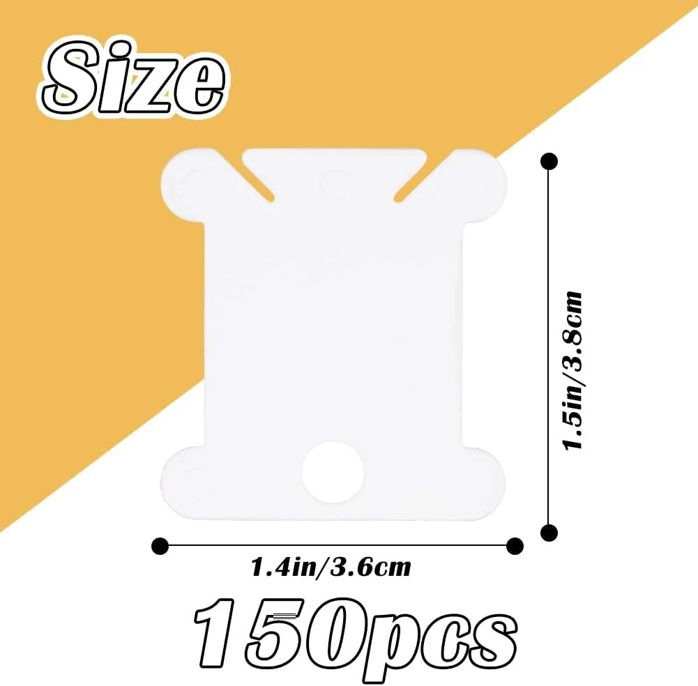 بوبین نخ دندان پلاستیکی LOKUNN، 150 عدد بوبین پلاستیکی (سفید)، کارت نخ دوزی برای نخ بخیه صنایع دستی DIY، ذخیره سازی خیاطی، بوبین های نخ دندان سخت بوبین نخ دندان پلاستیکی LOKUNN، 150 عدد بوبین پلاستیکی (سفید)، کارت نخ دوزی برای نخ بخیه صنایع دستی DIY، ذخیره سازی خیاطی، بوبین های نخ دندان سخت