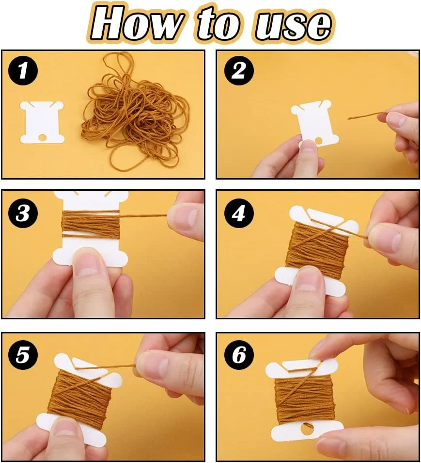 بوبین نخ دندان پلاستیکی LOKUNN، 150 عدد بوبین پلاستیکی (سفید)، کارت نخ دوزی برای نخ بخیه صنایع دستی DIY، ذخیره سازی خیاطی، بوبین های نخ دندان سخت بوبین نخ دندان پلاستیکی LOKUNN، 150 عدد بوبین پلاستیکی (سفید)، کارت نخ دوزی برای نخ بخیه صنایع دستی DIY، ذخیره سازی خیاطی، بوبین های نخ دندان سخت