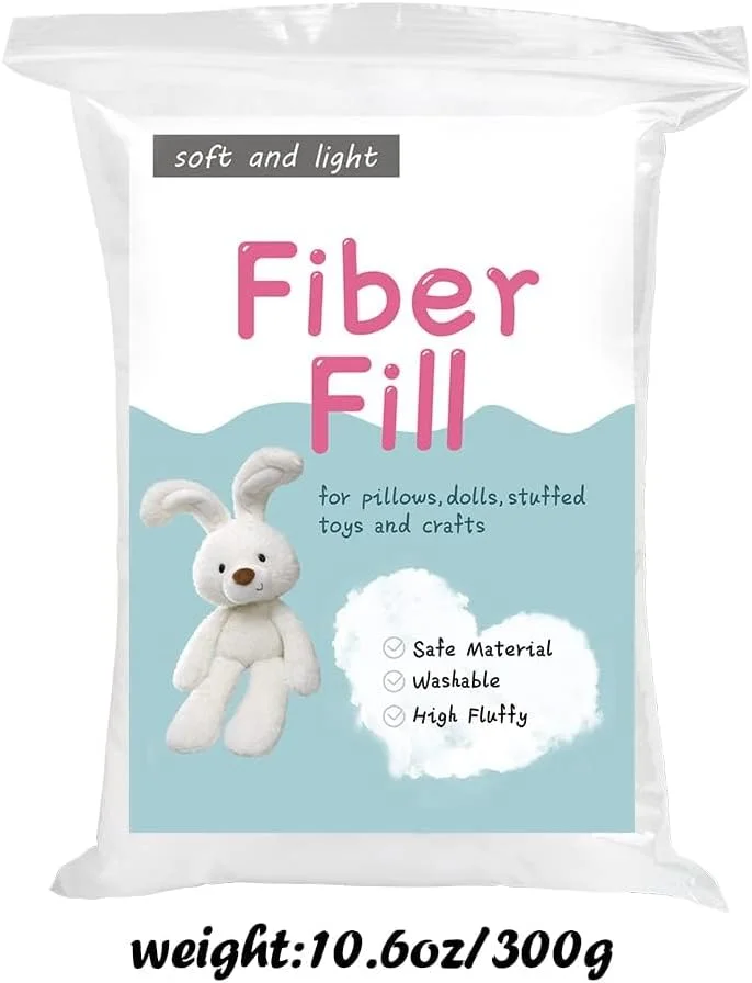 الیاف پلی استر LOKUNN، 300 گرم، پرکننده بالش، پرکننده کوسن، الیاف با قابلیت ارتجاعی بالا، مناسب برای پر کردن حیوانات عروسکی/کارهای دستی (سفید) الیاف پلی استر LOKUNN، 300 گرم، پرکننده بالش، پرکننده کوسن، الیاف با قابلیت ارتجاعی بالا، مناسب برای پر کردن حیوانات عروسکی/کارهای دستی (سفید)