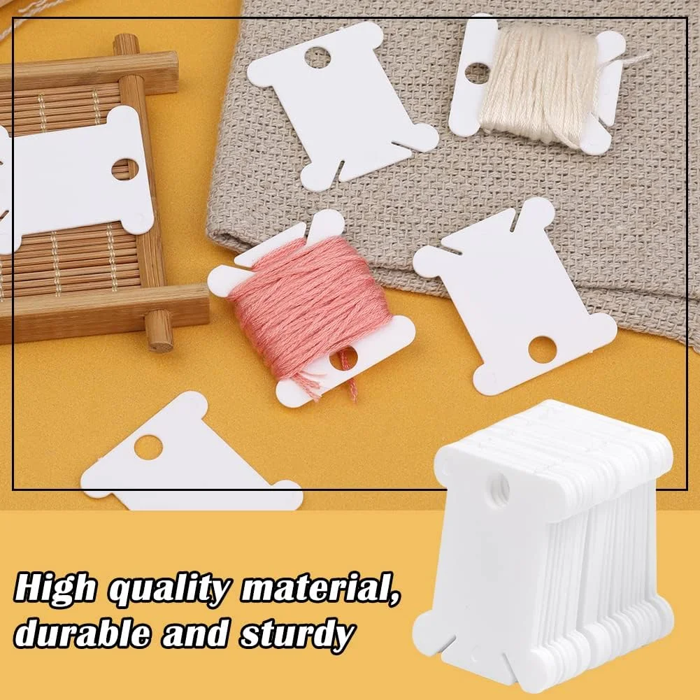 بوبین نخ دندان پلاستیکی LOKUNN، 150 عدد بوبین پلاستیکی (سفید)، کارت نخ دوزی برای نخ بخیه صنایع دستی DIY، ذخیره سازی خیاطی، بوبین های نخ دندان سخت بوبین نخ دندان پلاستیکی LOKUNN، 150 عدد بوبین پلاستیکی (سفید)، کارت نخ دوزی برای نخ بخیه صنایع دستی DIY، ذخیره سازی خیاطی، بوبین های نخ دندان سخت