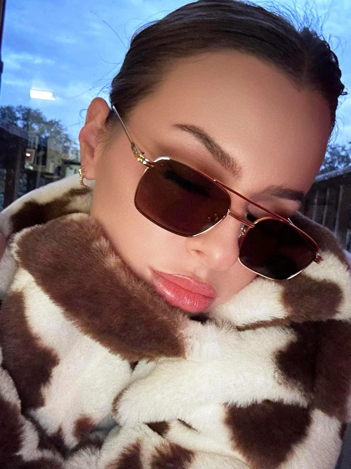 عینک آفتابی مربعی FEISEDY زنانه مردانه فریم فلزی رترو محافظت UV400 مدل B1036 عینک آفتابی مربعی FEISEDY زنانه مردانه فریم فلزی رترو محافظت UV400 مدل B1036