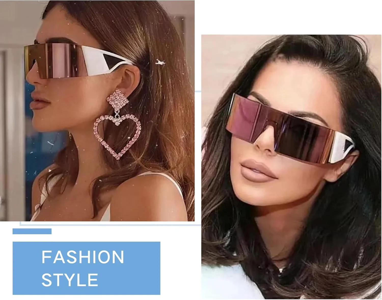 عینک آفتابی بزرگ FEISEDY با طراحی یک تکه و فلت تاپ، مناسب خانم ها و آقایان، مدل B4054 عینک آفتابی بزرگ FEISEDY با طراحی یک تکه و فلت تاپ، مناسب خانم ها و آقایان، مدل B4054