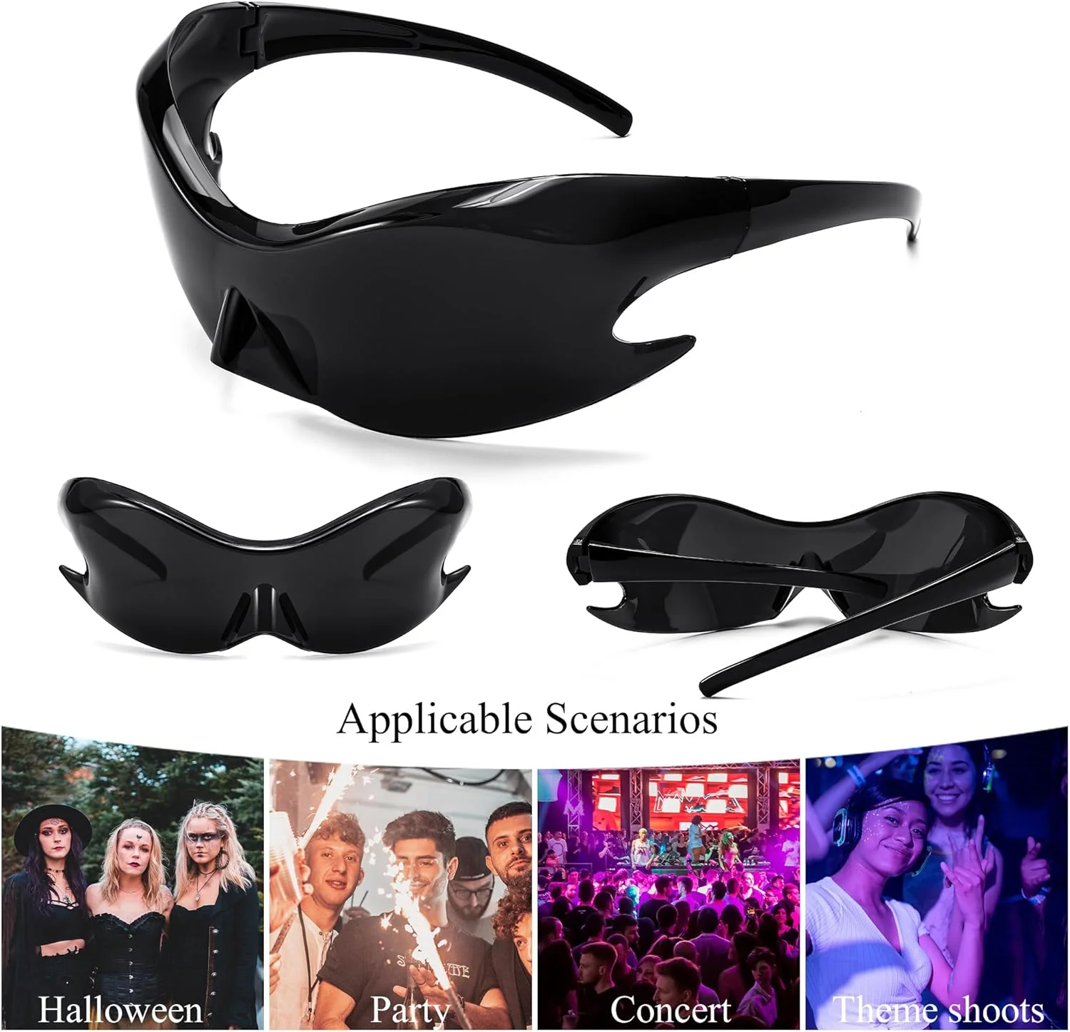 عینک آفتابی فایسدی مدل Futuristic، فشن Alien Y2K Wrap Around مناسب برای زنان و مردان B4135 عینک آفتابی فایسدی مدل Futuristic، فشن Alien Y2K Wrap Around مناسب برای زنان و مردان B4135