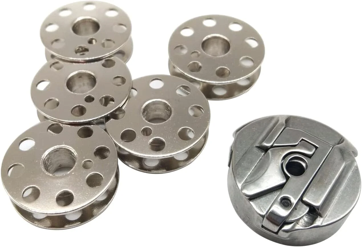 LNKA 1 عدد ماسوره دان 45751 + 5 عدد ماسوره 45785 برای چرخ خیاطی سینگر 221 فدر ویت، 221-1، 222، 301، 301-1 LNKA 1 عدد ماسوره دان 45751 + 5 عدد ماسوره 45785 برای چرخ خیاطی سینگر 221 فدر ویت، 221-1، 222، 301، 301-1