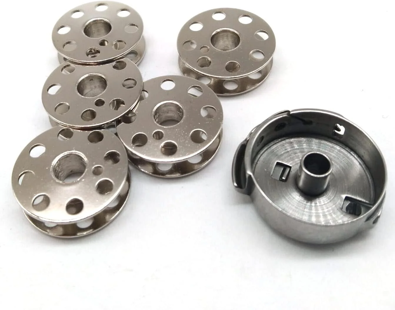 LNKA 1 عدد ماسوره دان 45751 + 5 عدد ماسوره 45785 برای چرخ خیاطی سینگر 221 فدر ویت، 221-1، 222، 301، 301-1 LNKA 1 عدد ماسوره دان 45751 + 5 عدد ماسوره 45785 برای چرخ خیاطی سینگر 221 فدر ویت، 221-1، 222، 301، 301-1