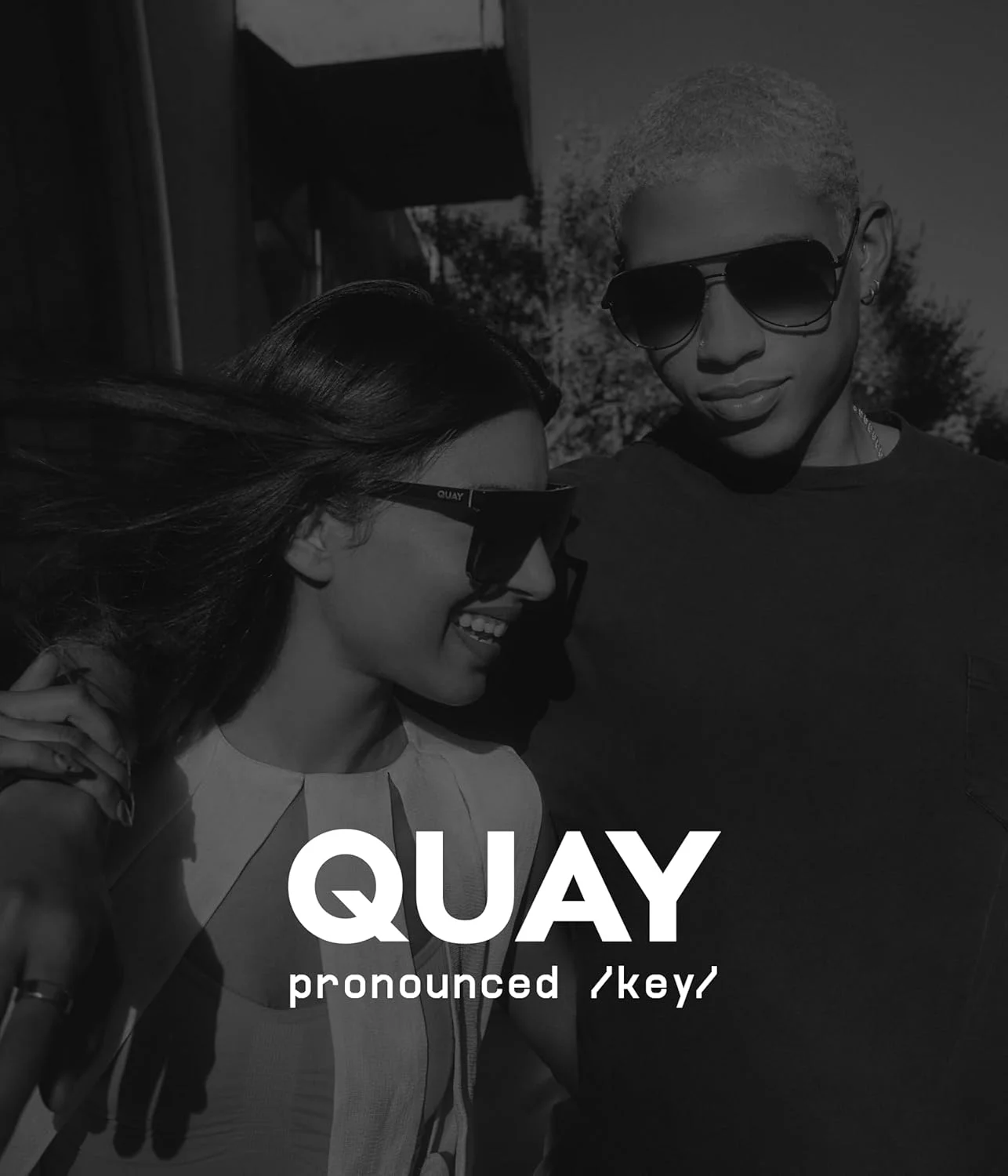 عینک آفتابی زنانه Quay مدل By The Way با فریم مربعی بزرگ عینک آفتابی زنانه Quay مدل By The Way با فریم مربعی بزرگ