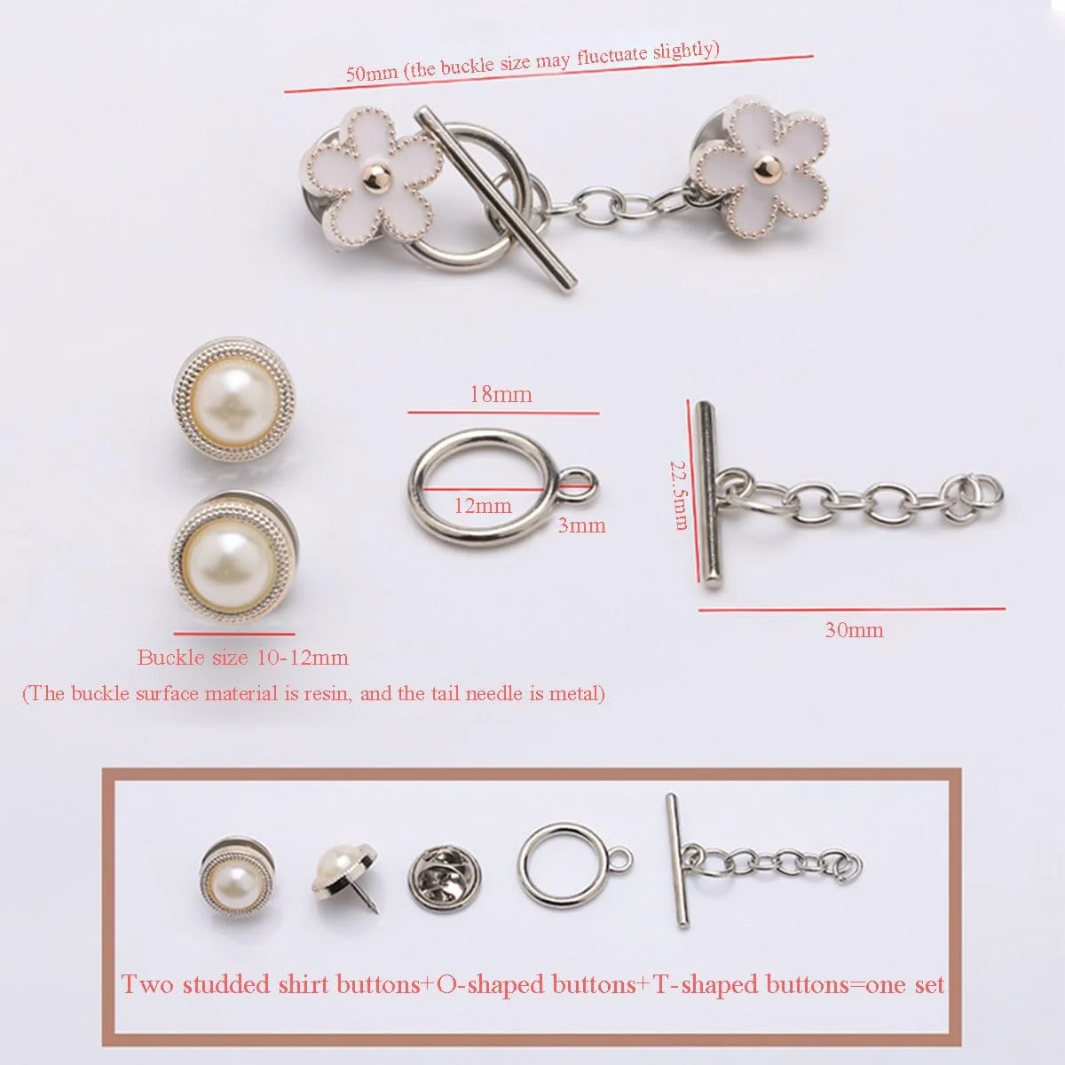 Lizihengpi ست 6 عددی کاور دکمه ضد باز شدن برای لباس زنانه، سنجاق سینه کمر، دکمه های سفت کننده پیراهن، سنجاق کوچک سفت کننده لباس Lizihengpi ست 6 عددی کاور دکمه ضد باز شدن برای لباس زنانه، سنجاق سینه کمر، دکمه های سفت کننده پیراهن، سنجاق کوچک سفت کننده لباس