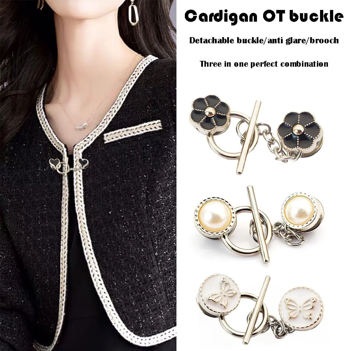 Lizihengpi ست 6 عددی کاور دکمه ضد باز شدن برای لباس زنانه، سنجاق سینه کمر، دکمه های سفت کننده پیراهن، سنجاق کوچک سفت کننده لباس Lizihengpi ست 6 عددی کاور دکمه ضد باز شدن برای لباس زنانه، سنجاق سینه کمر، دکمه های سفت کننده پیراهن، سنجاق کوچک سفت کننده لباس