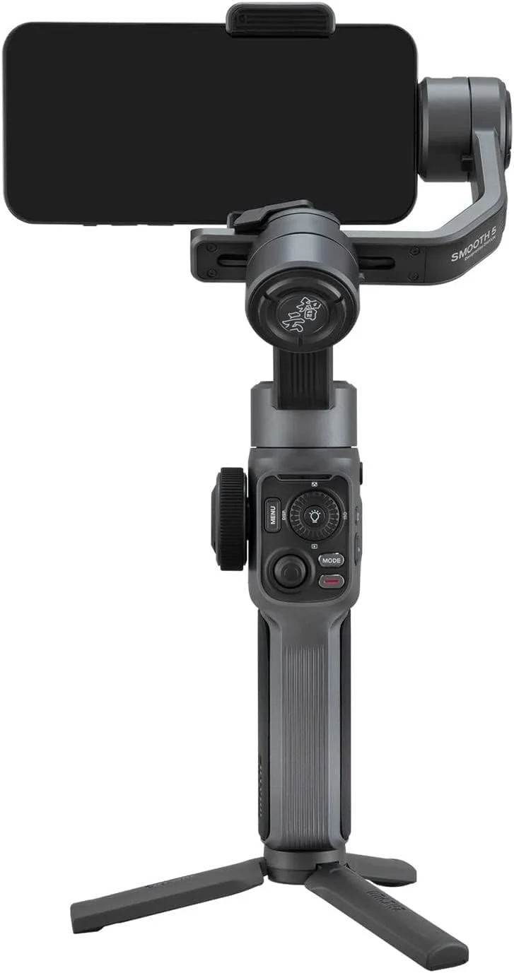 لرزشگیر گیمبال ژیون اسموث 5 برای تلفن هوشمند اندروید، گیمبال دستی 3 محوره برای آیفون 13 پرو مکس مینی 12 11 XS X XR 8 7 6 پلاس، فیلمبرداری، وبلاگ نویسی، یوتیوب، تیک تاک، اینستاگرام، پخش زنده
