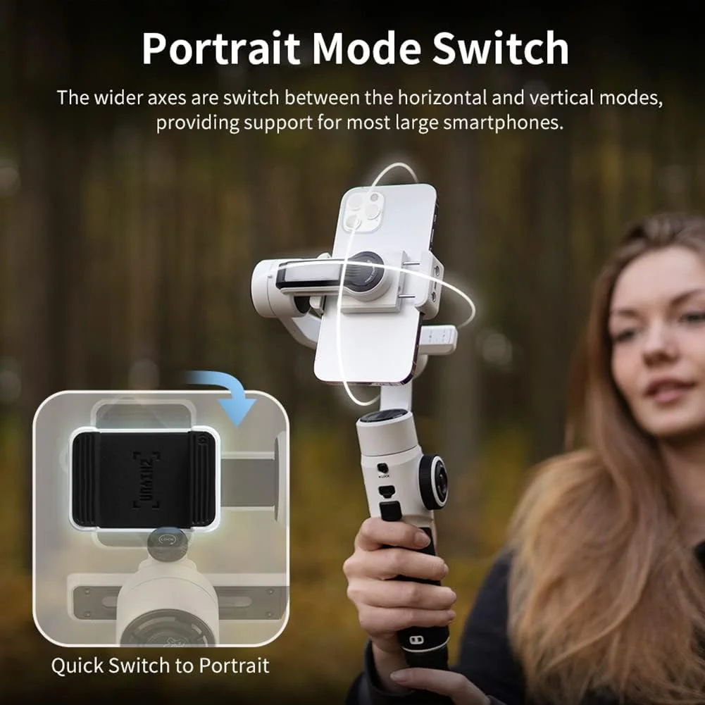 لرزشگیر گیمبال حرفه ای موبایل ژیون اسموث 5S کمبو، گیمبال دستی 3 محوره تلفن همراه، لرزشگیر قابل حمل سازگار با آیفون و اندروید - سفید لرزشگیر گیمبال حرفه ای موبایل ژیون اسموث 5S کمبو، گیمبال دستی 3 محوره تلفن همراه، لرزشگیر قابل حمل سازگار با آیفون و اندروید - سفید